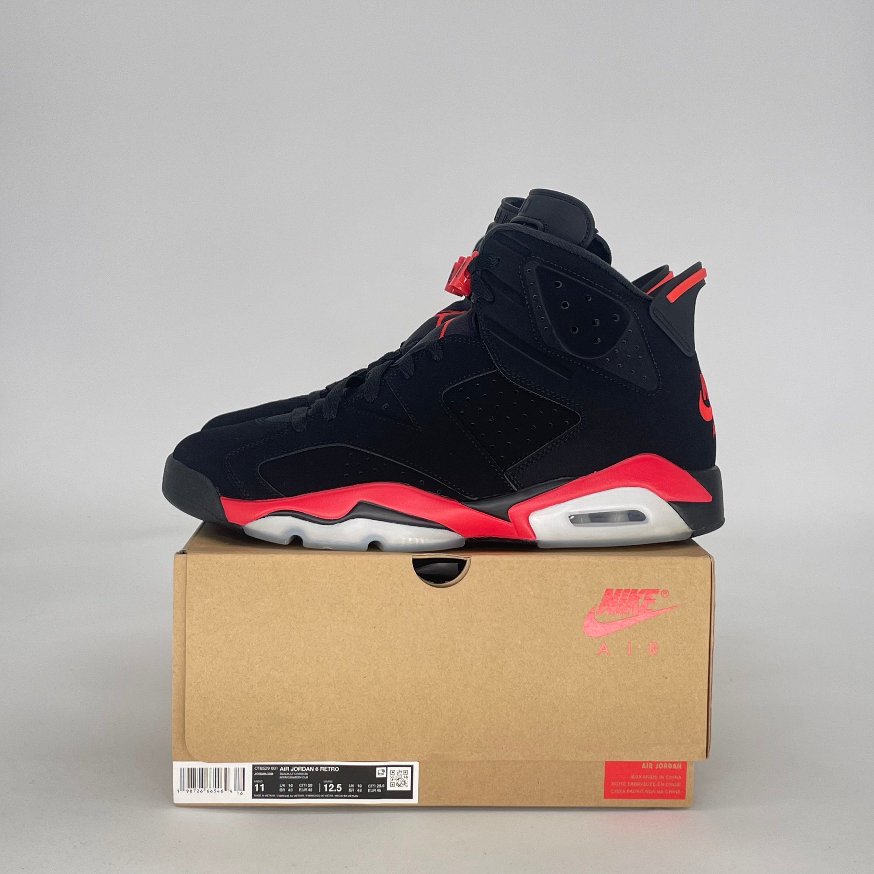 AIR JORDAN 6 INFRARED SALESMAN CT8529-001 SIZE 11/12.5W