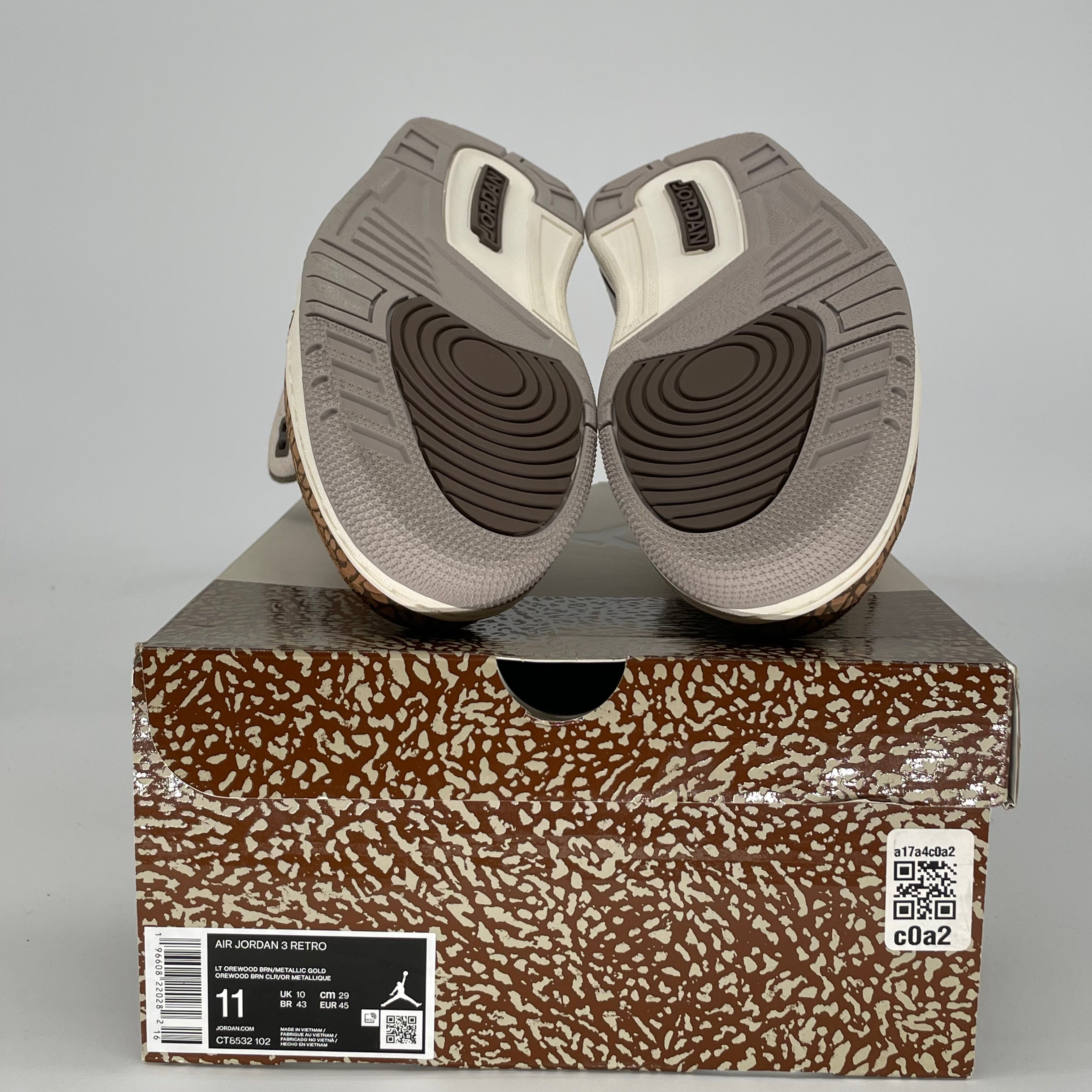 AIR JORDAN 3 PALOMINO CT8532-102 SIZE 11/12.5W