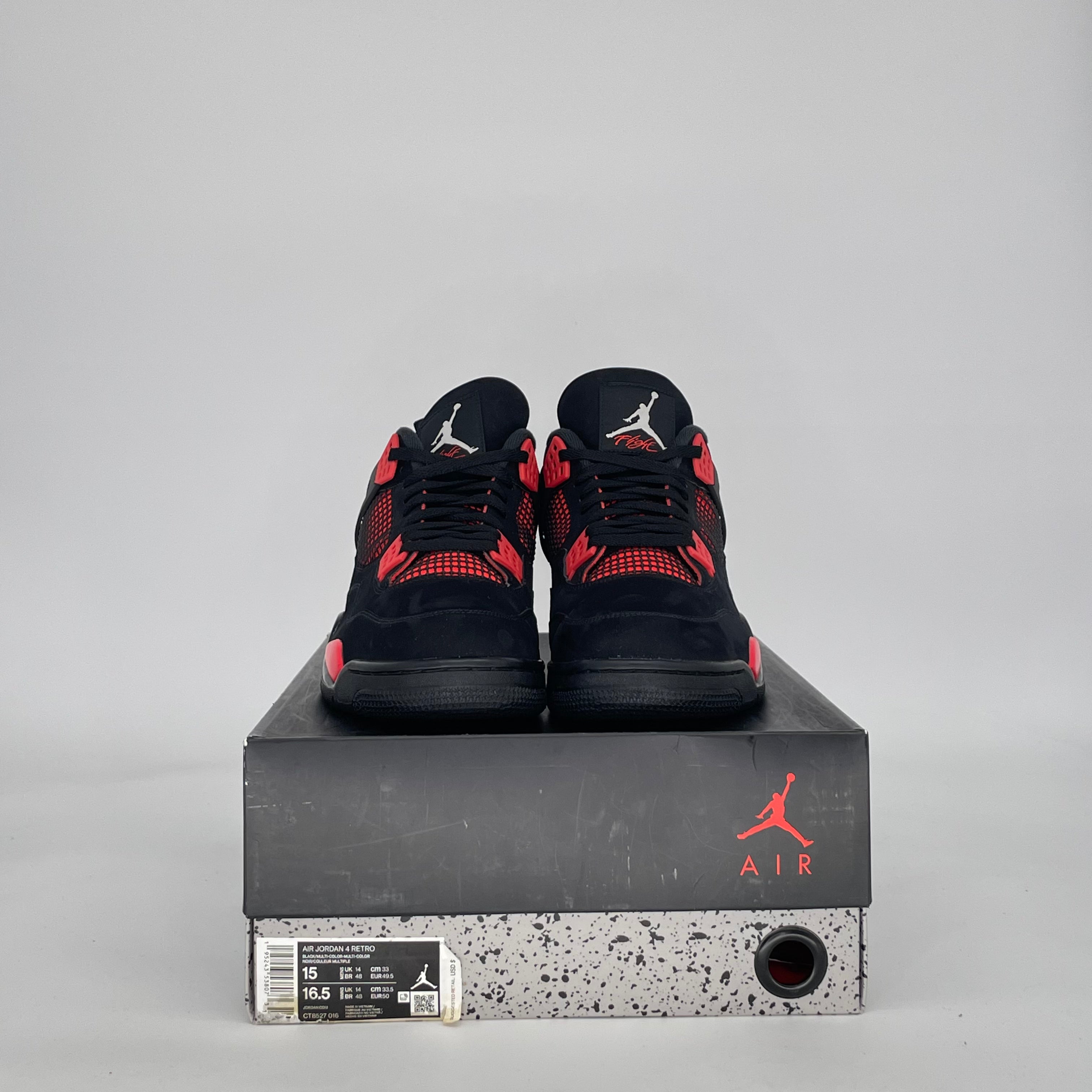 AIR JORDAN 4 RED THUNDER CT8527-016 SIZE 15/16.5W