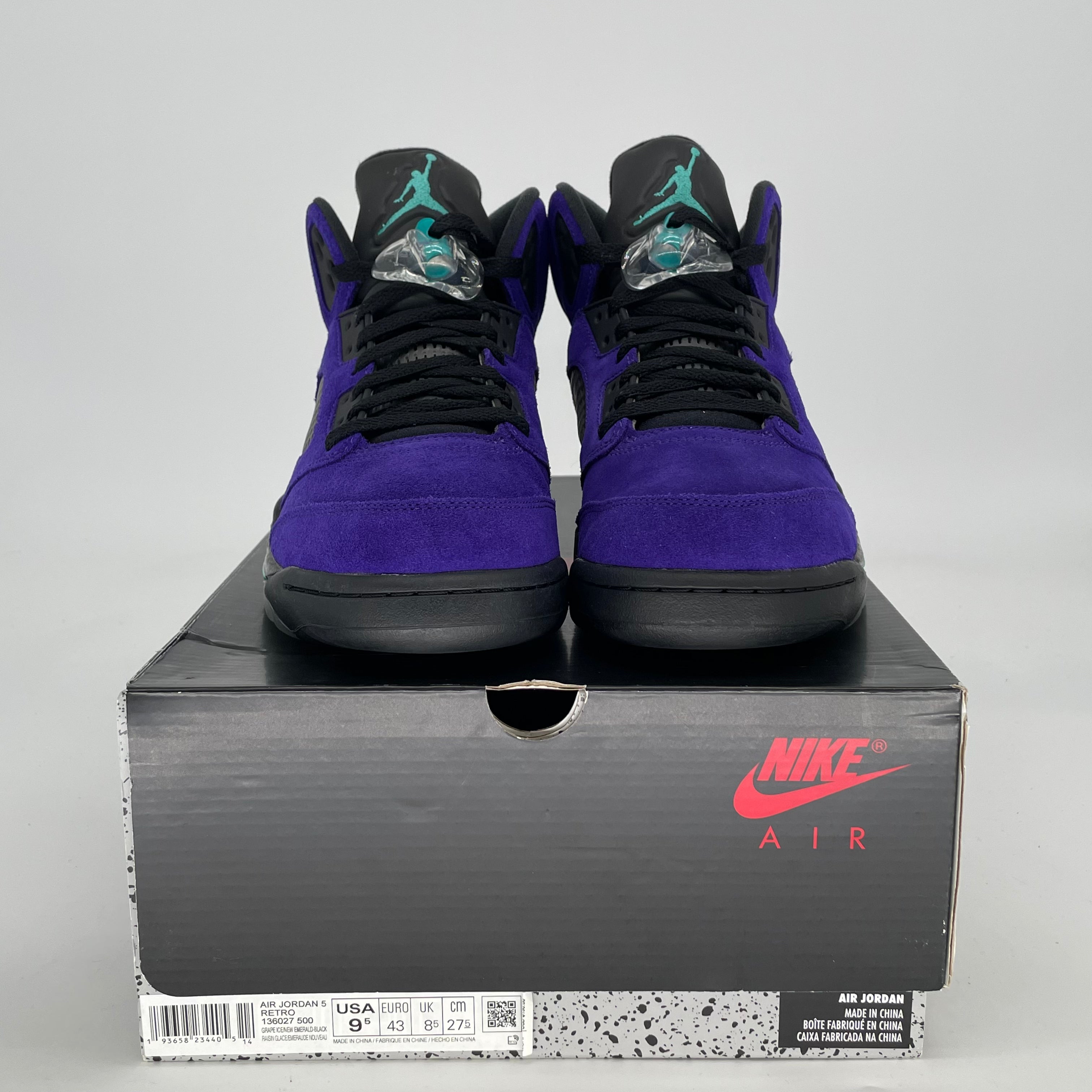 AIR JORDAN 5 ALTERNATE GRAPE 136027-500 SIZE 9.5/11W