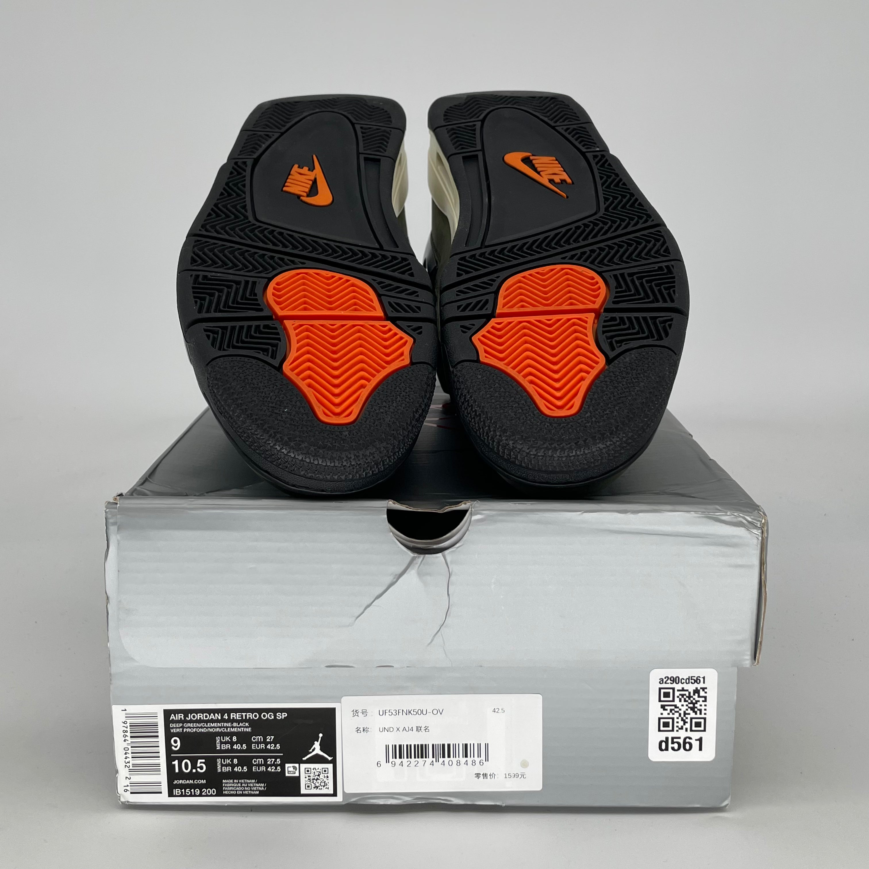 AIR JORDAN 4 UNDEFEATED 2025 IB1519-200 SIZE 9/10.5W