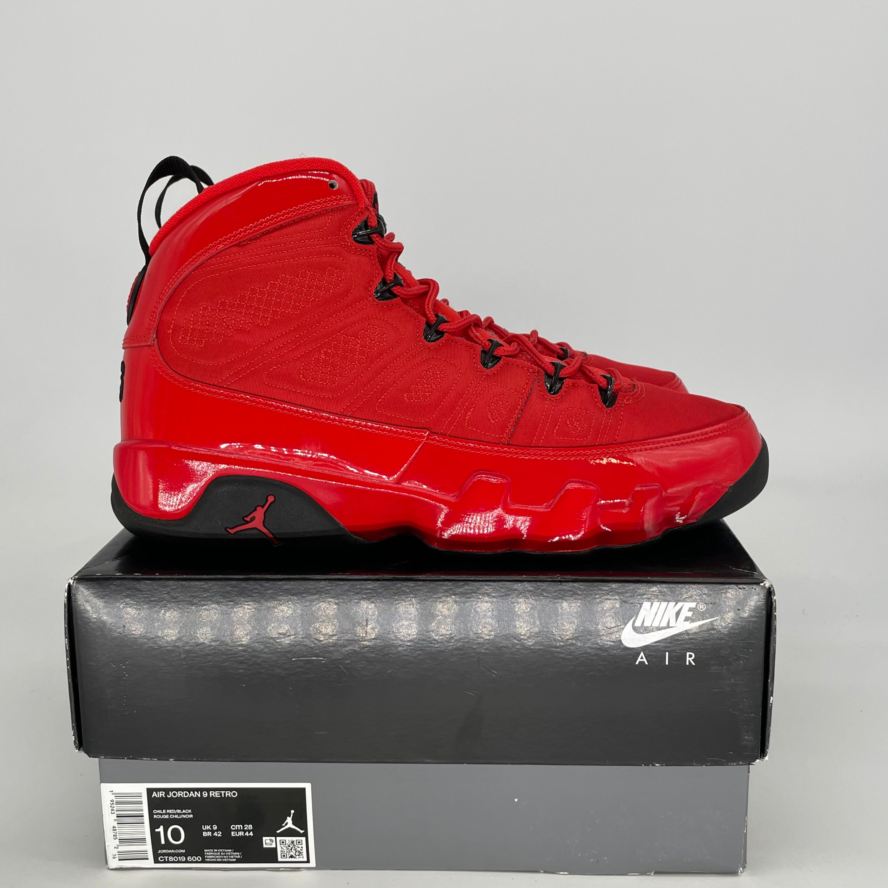 AIR JORDAN 9 CHILE RED CT8013-600 SIZE 10/11.5W
