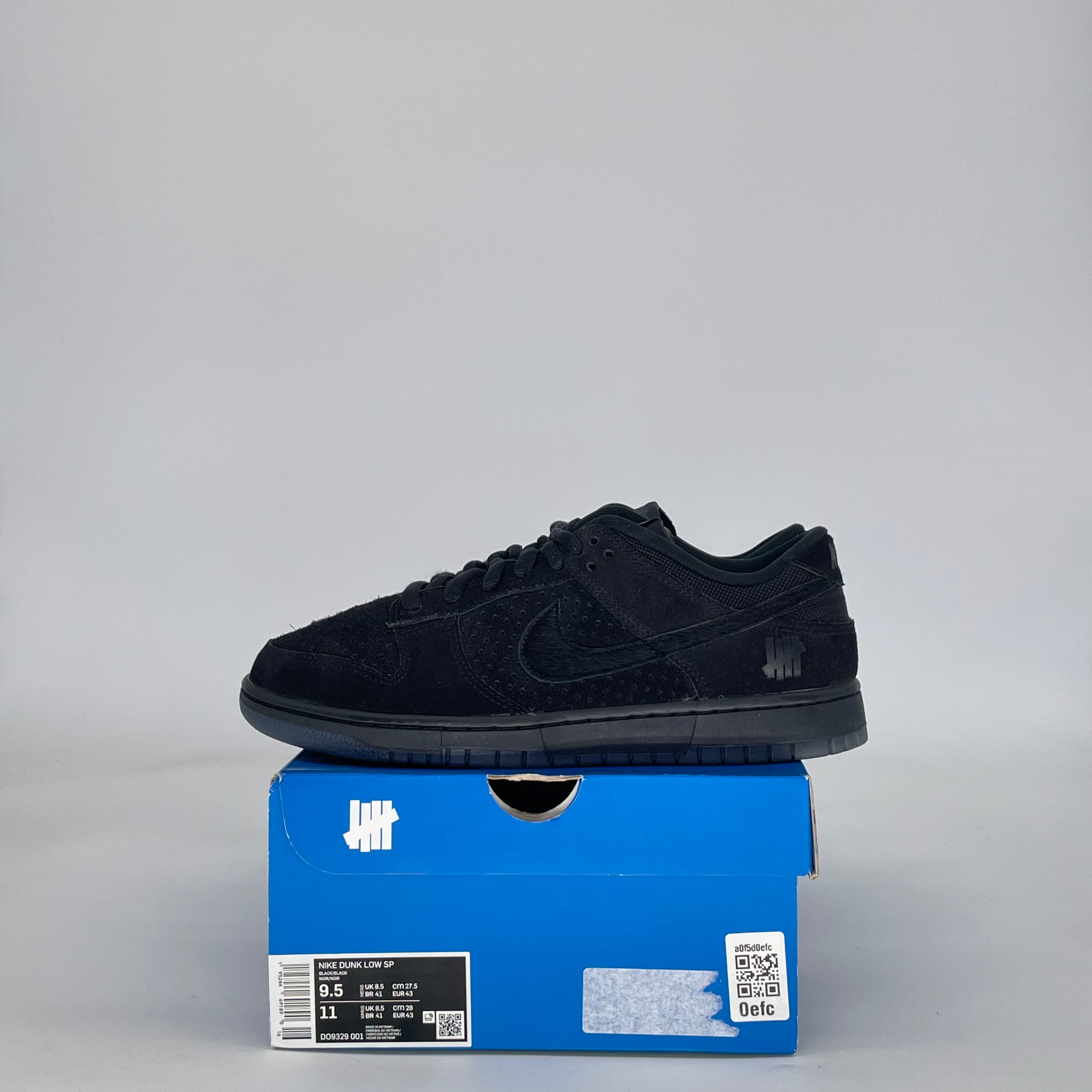 NIKE DUNK LOW UNDEFEATED 5 ON IT BLACK DO9329-001 SIZE 9.5/11W