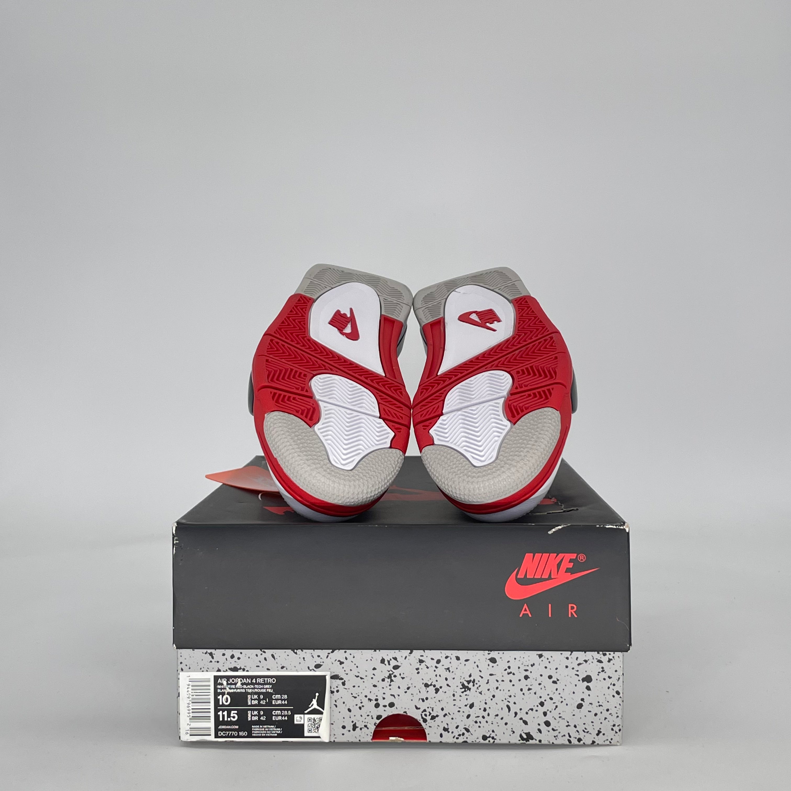 AIR JORDAN 4 FIRE RED (2020) DC7770-160 SIZE 10/11.5W