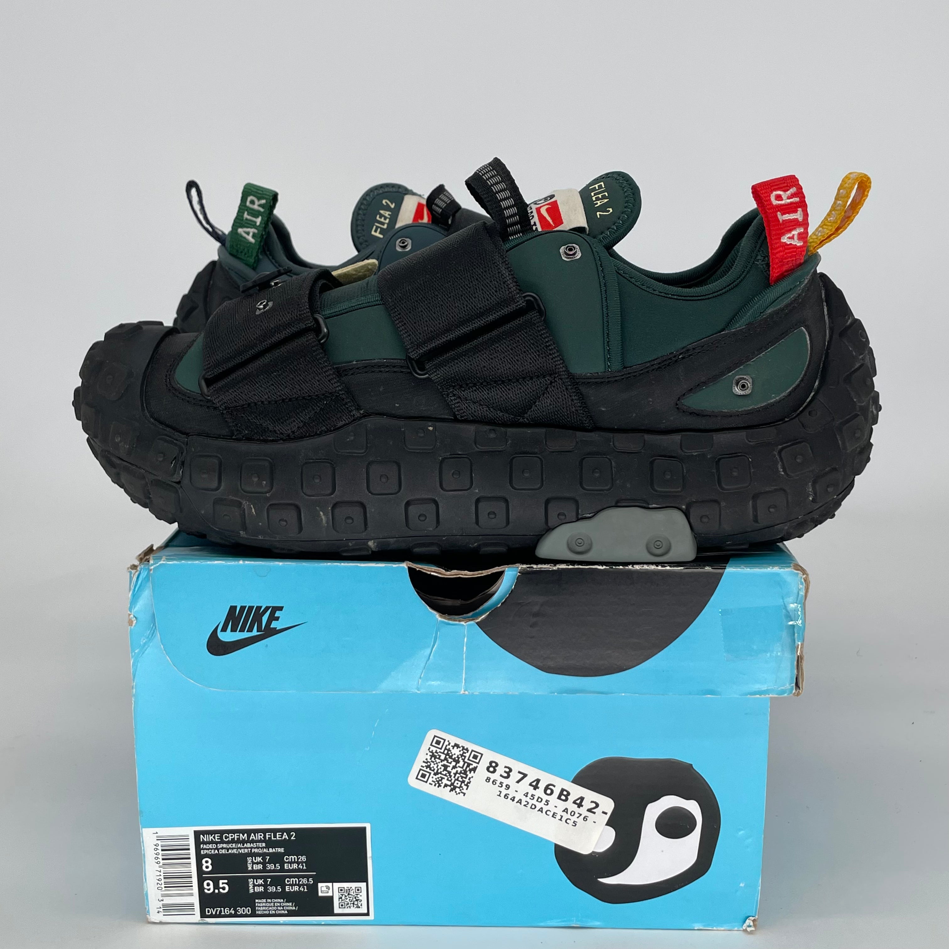 NIKE CPFM AIR FLEA 2 FADED SPRUCE DV7164-300 SIZE 8/9.5W