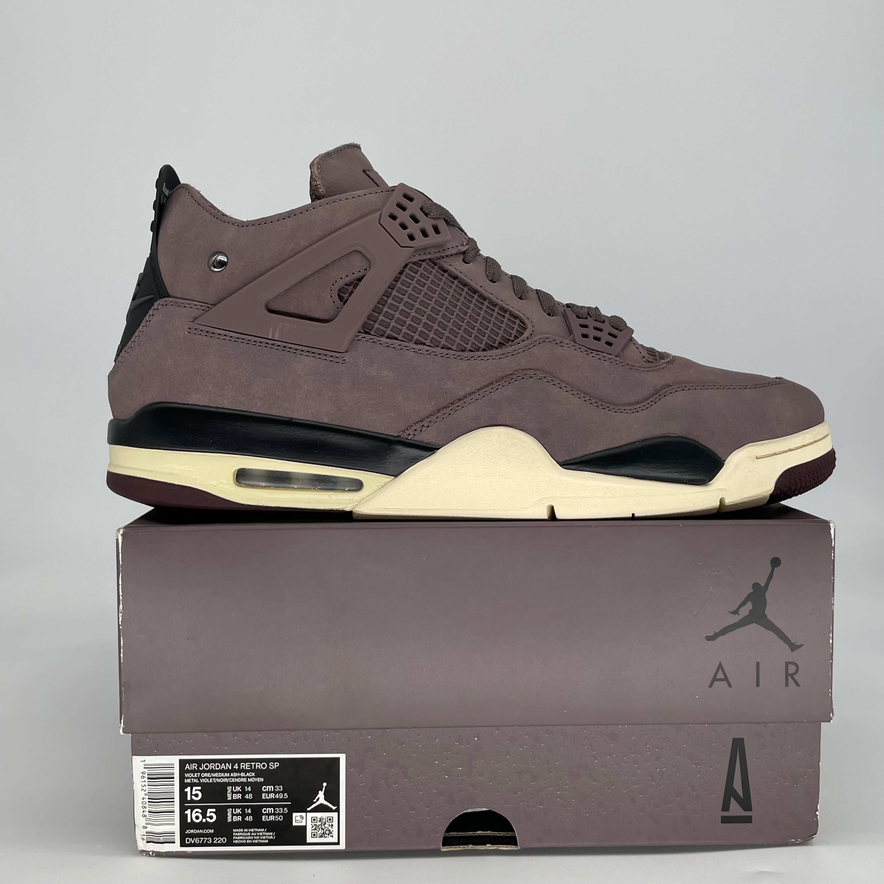 AIR JORDAN 4 A MA MANIERE VIOLET ORE DV6773-220 SIZE 15/16.5W