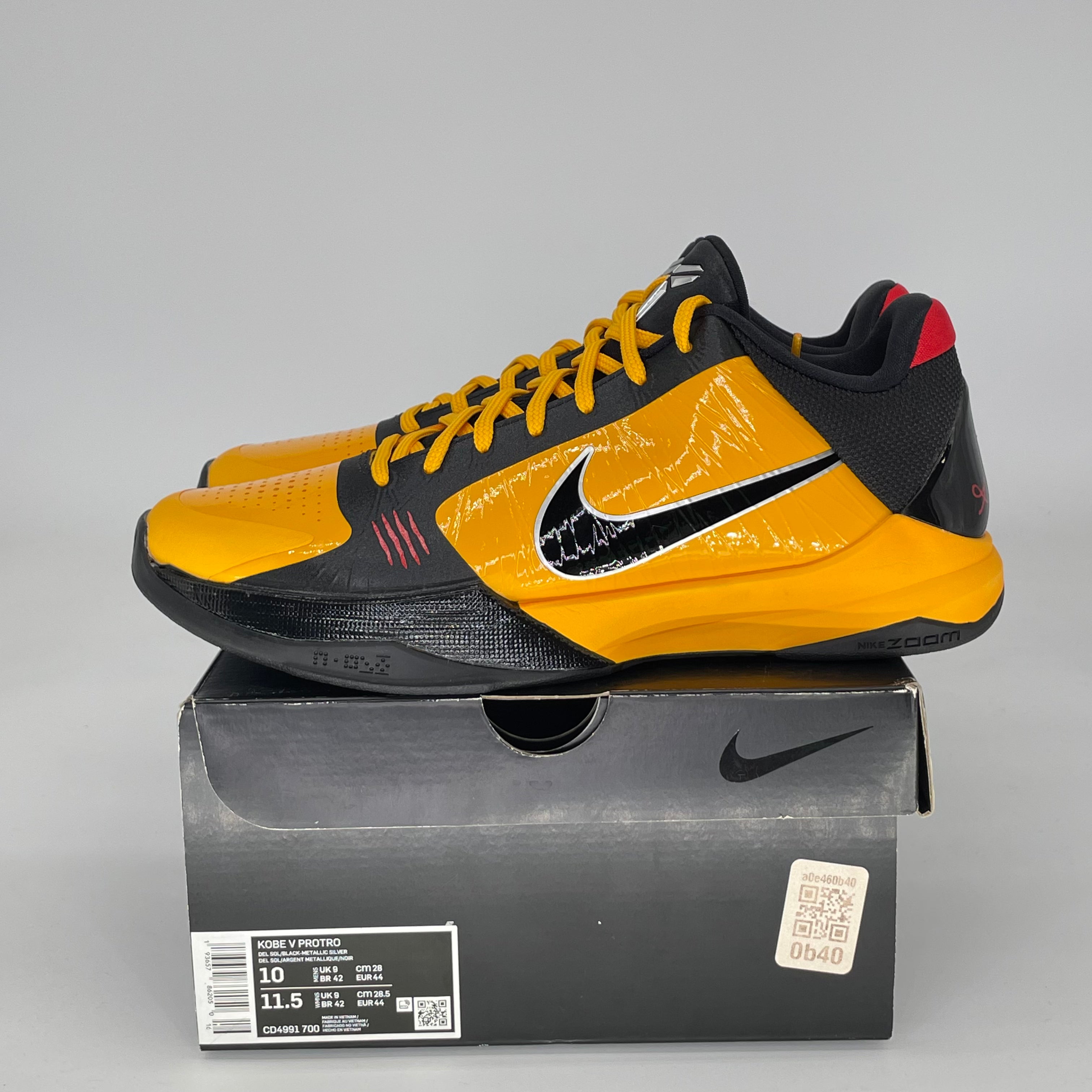 NIKE KOBE 5 PROTRO BRUCE LEE CD4991-700 SIZE 10/11.5W