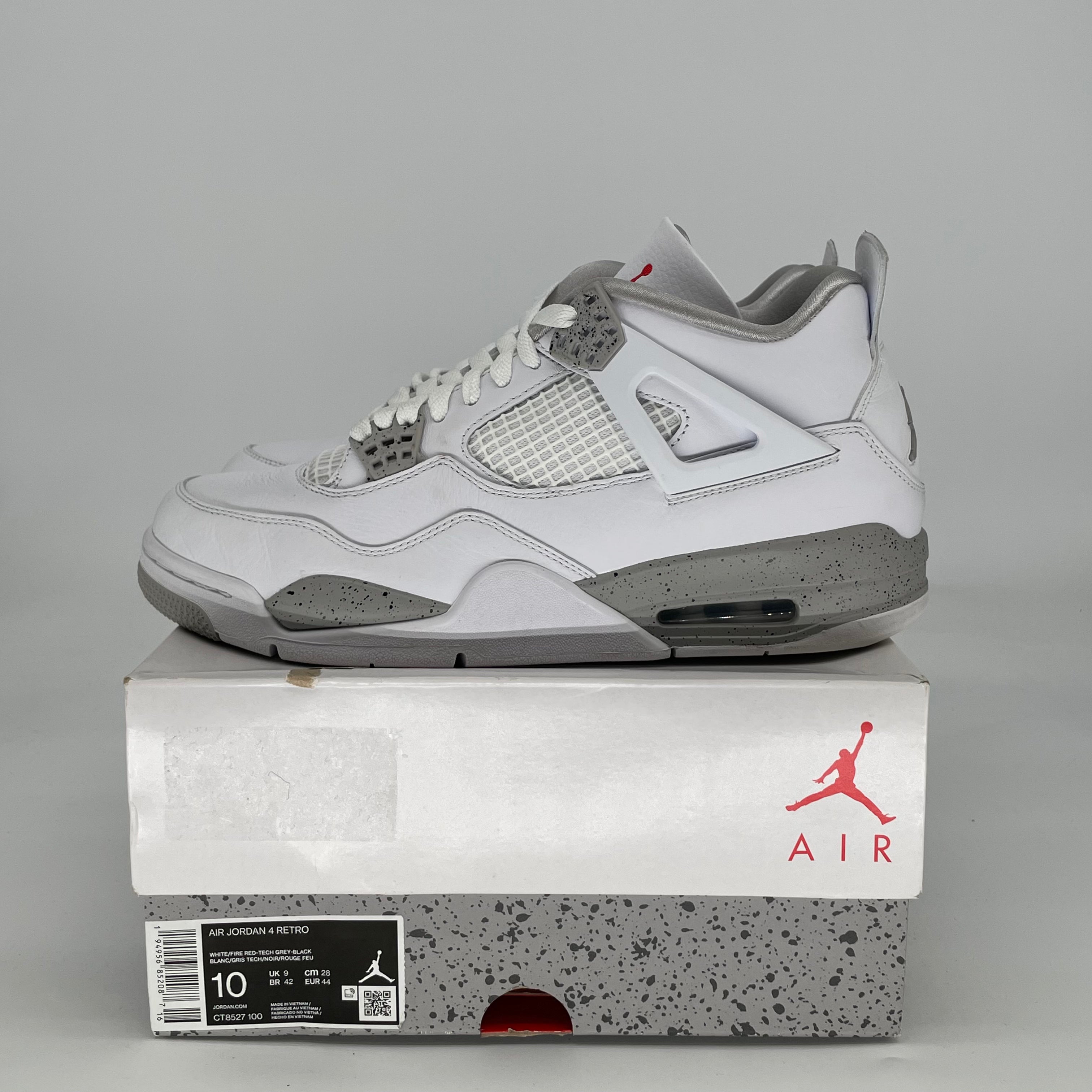 AIR JORDAN 4 WHITE OREO CT8527-100 SIZE 10/11.5W