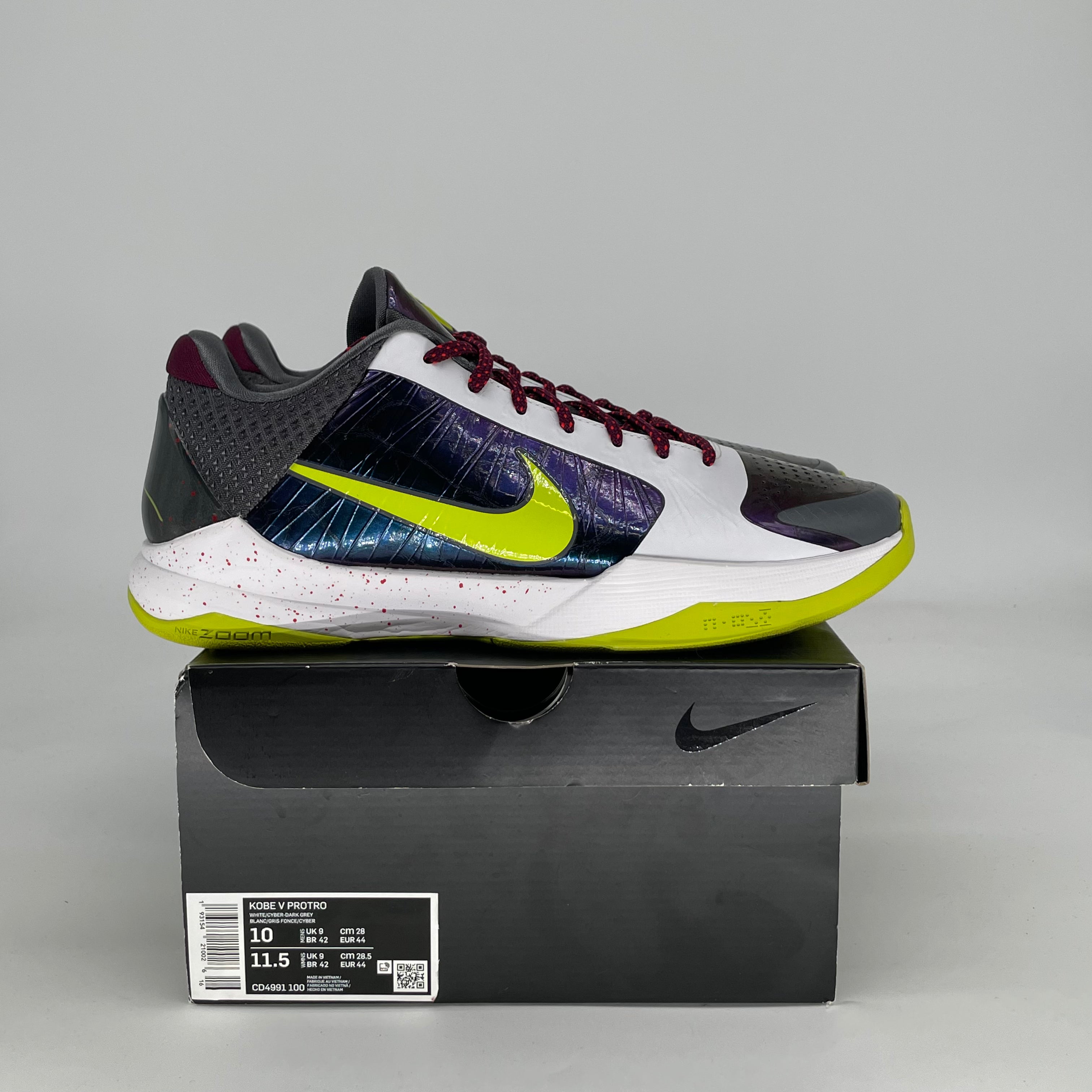 NIKE KOBE 5 PROTRO CHAOS CD4991-100 SIZE 10/11.5W