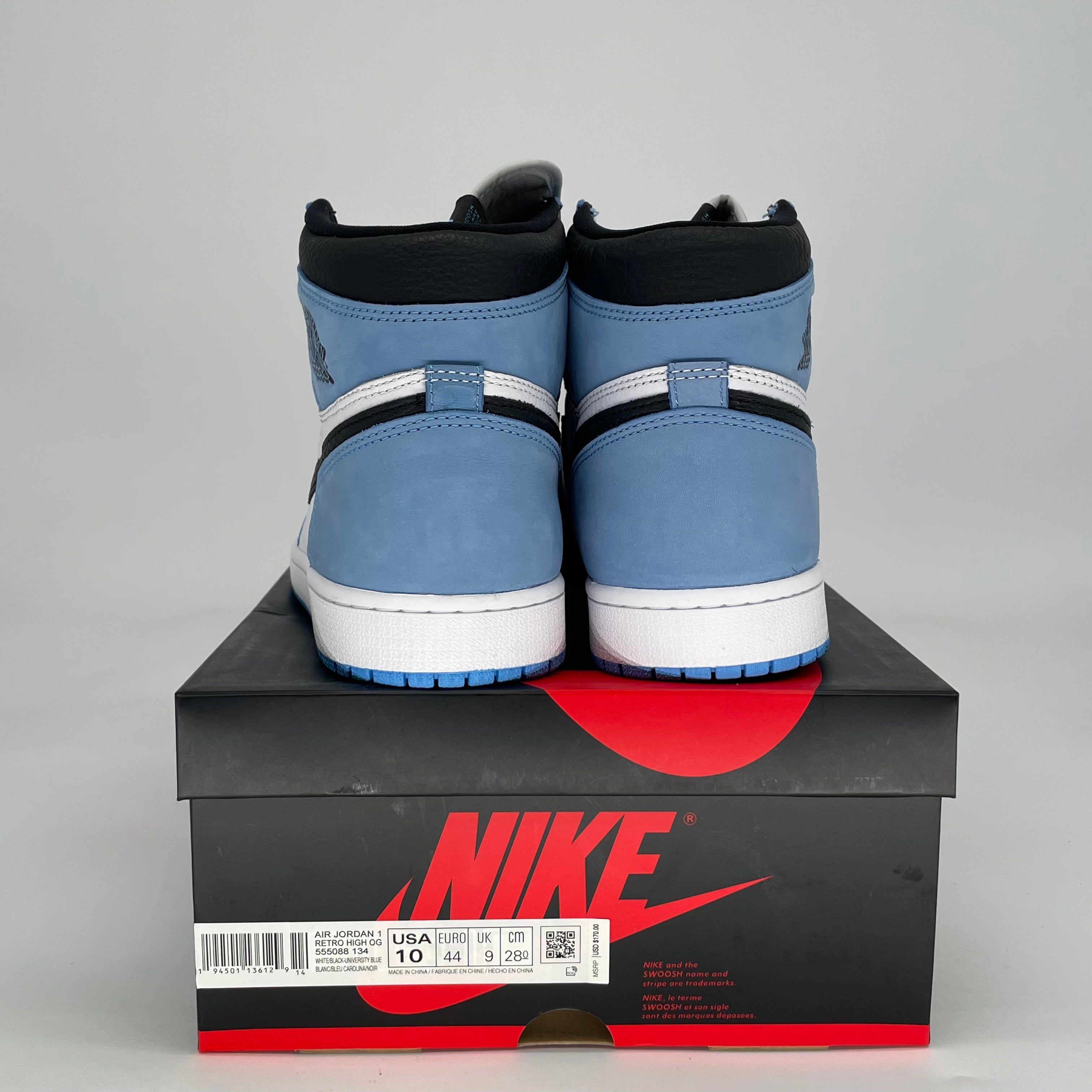 AIR JORDAN 1 UNIVERSITY BLUE 555088-134 SIZE 10/11.5W