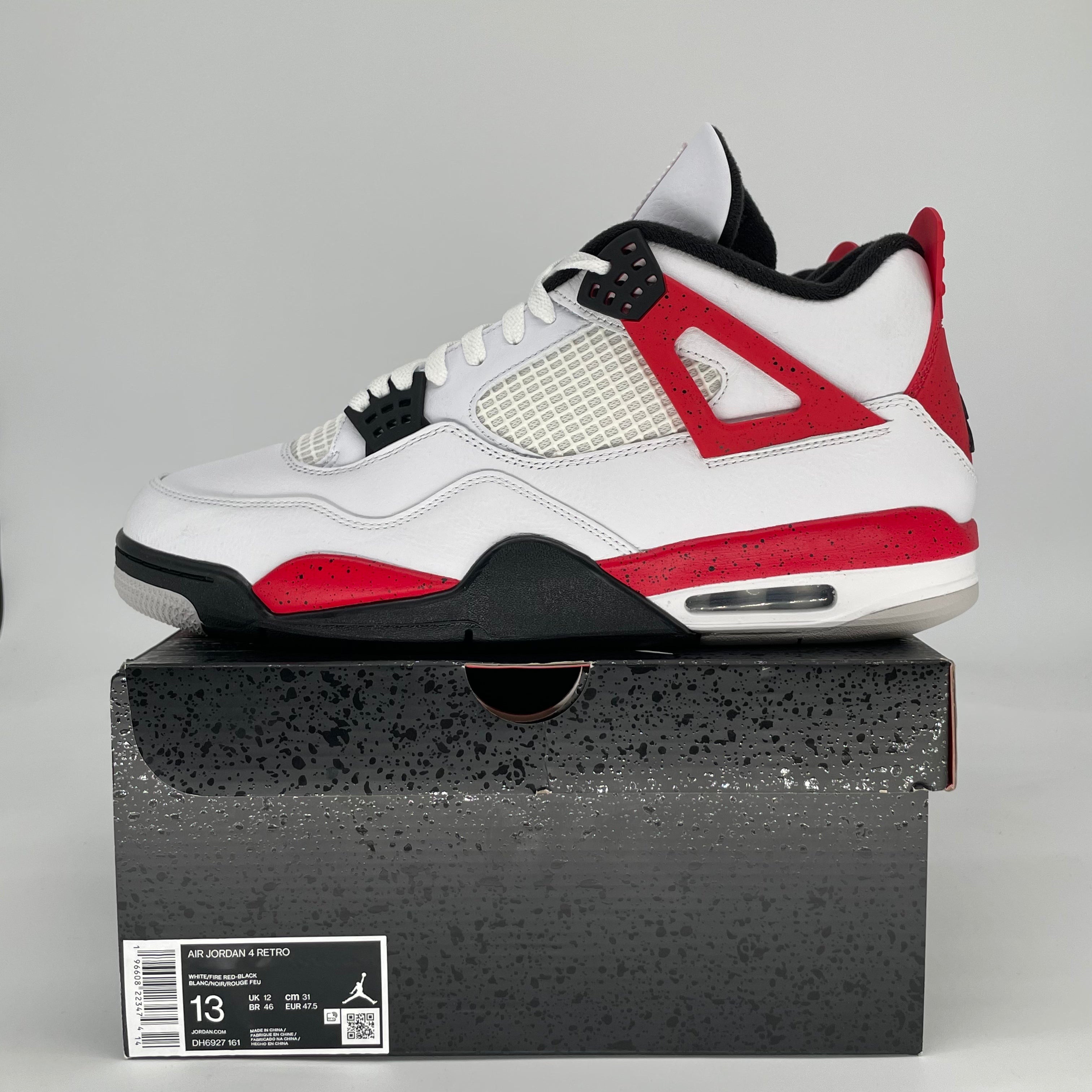 AIR JORDAN 4 RED CEMENT DH6927-161 SIZE 13/14.5W