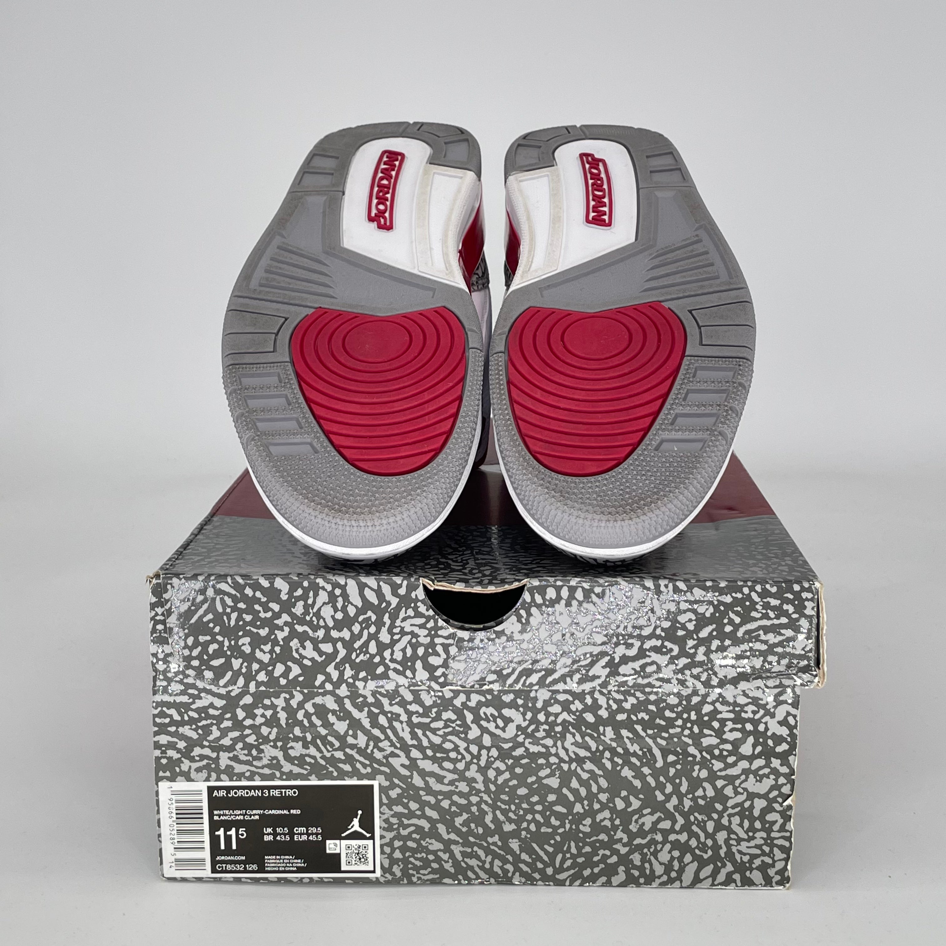 AIR JORDAN 3 CARDINAL RED CT8532-126 SIZE 11.5/13W