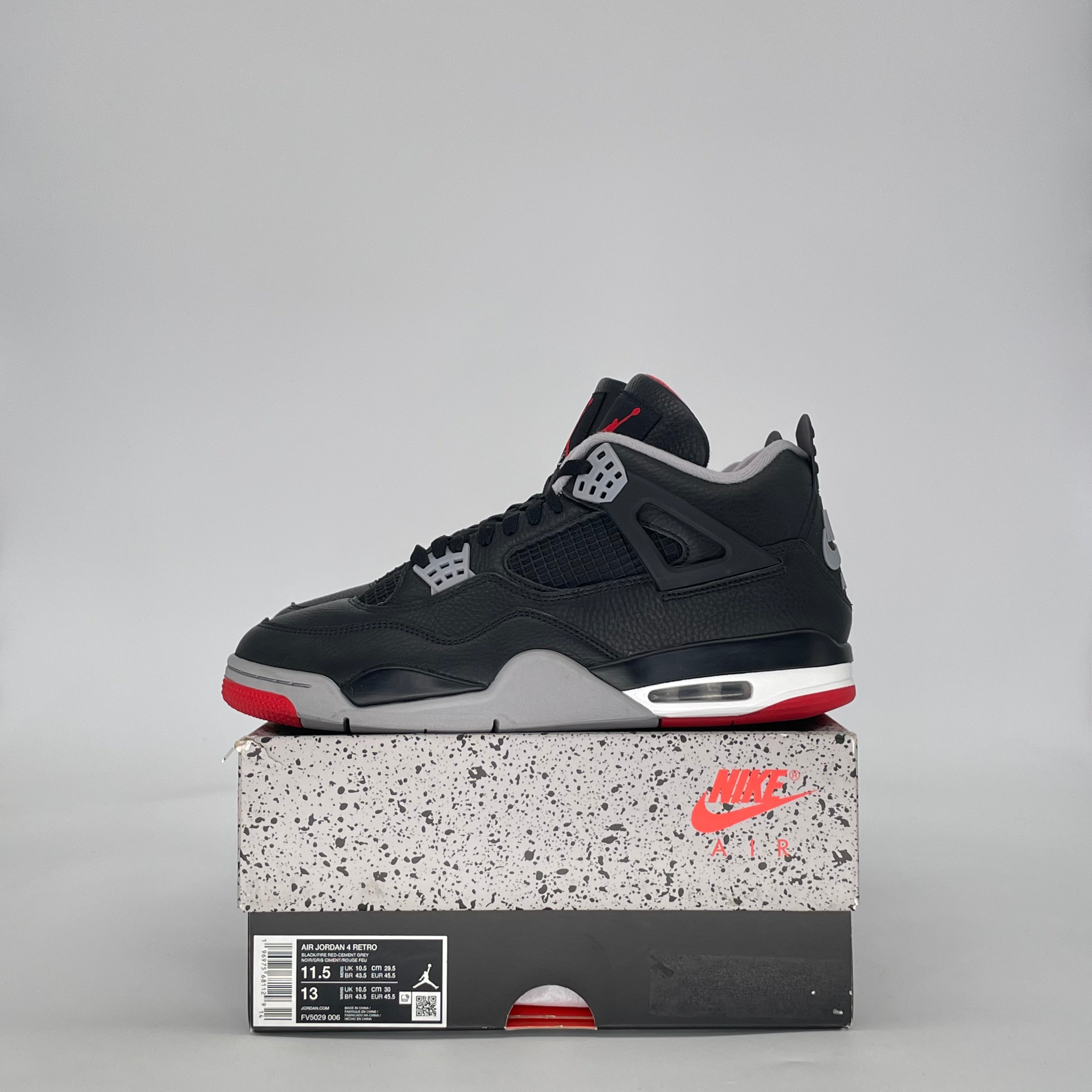 AIR JORDAN 4 BRED REIMAGINED FV5029-006 SIZE 11.5/13W