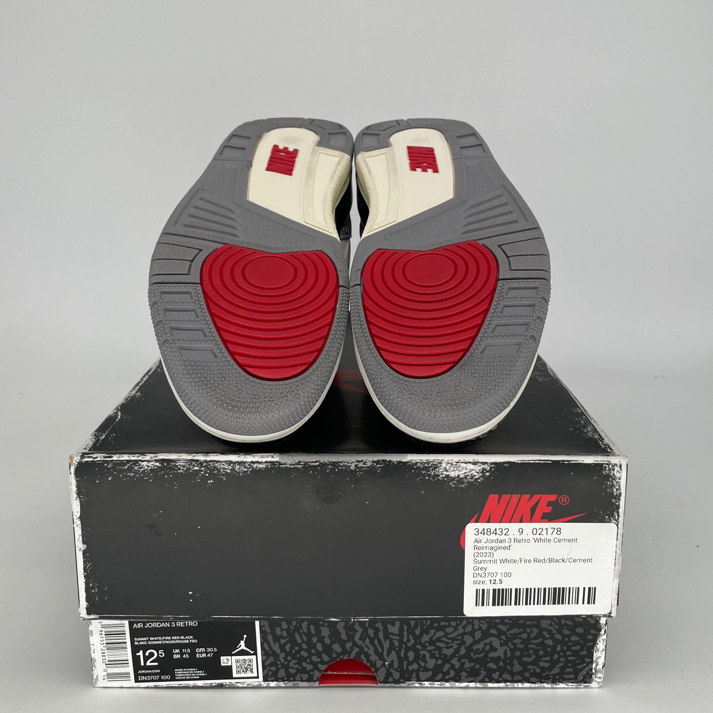 AIR JORDAN 3 WHITE CEMENT REIMAGINED SIZE 12.5 DN3707-100