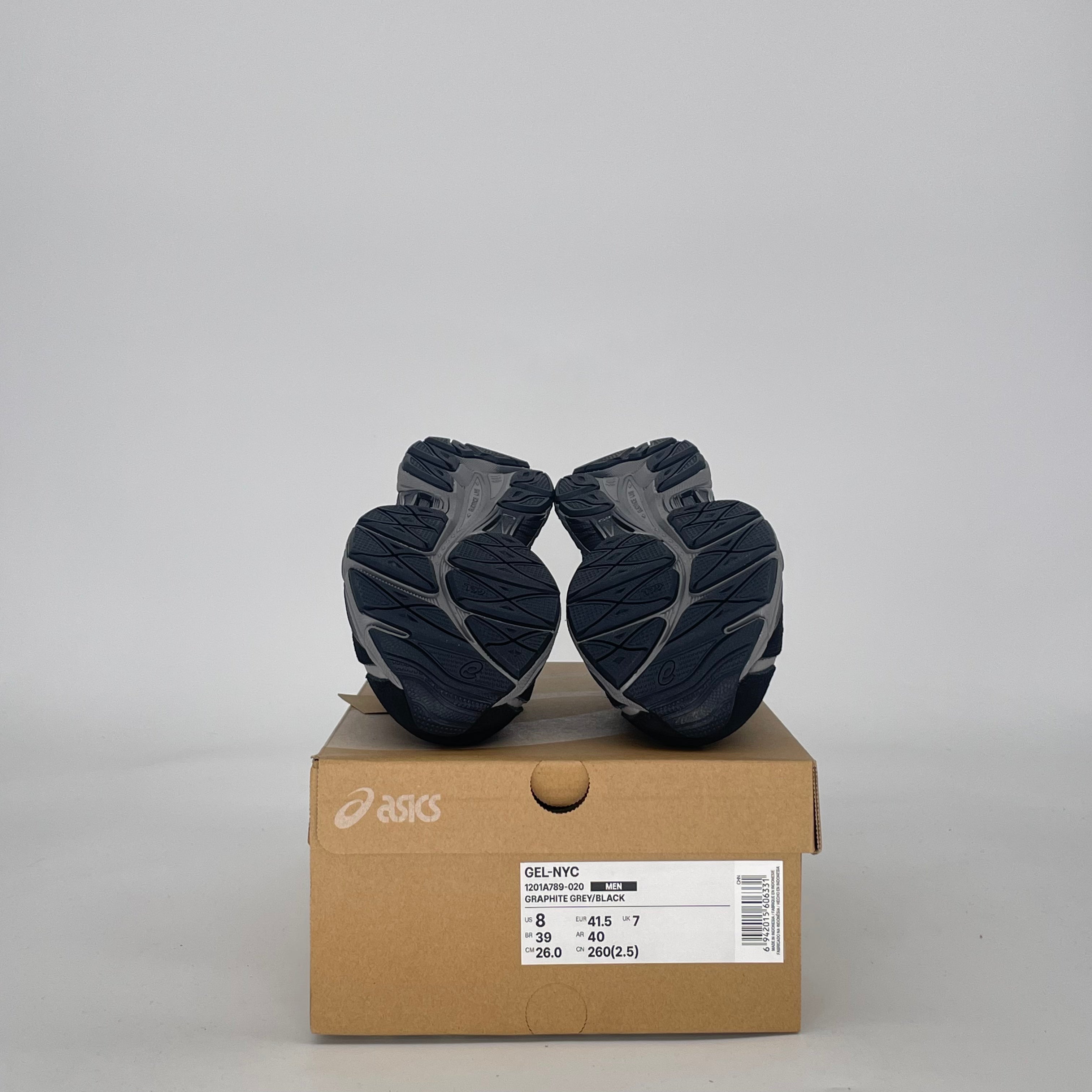 ASICS GEL-NYC GRAPHITE GREY BLACK 1201A789-020 SIZE 8/9.5W