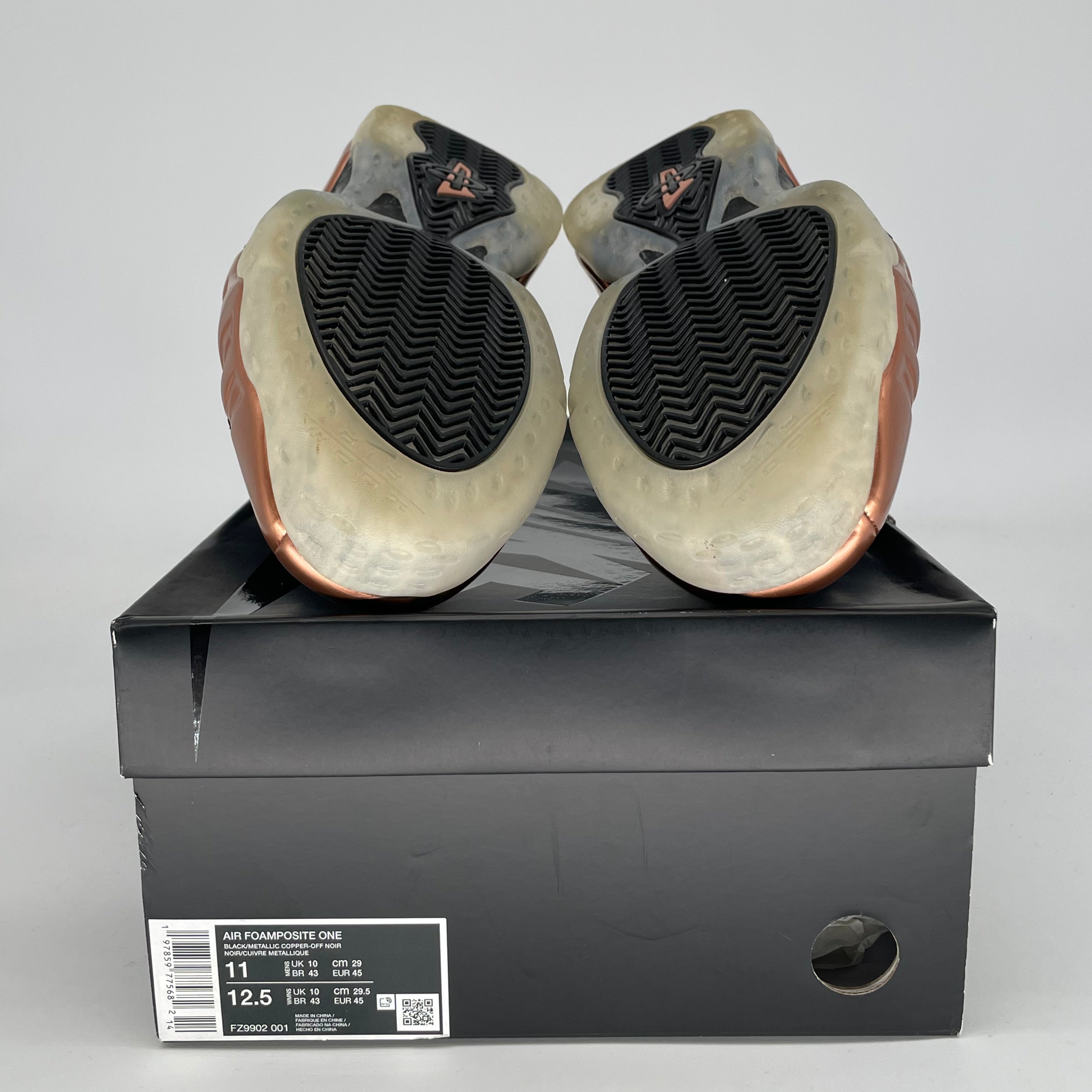NIKE AIR FOAMPOSITE ONE COPPER FZ9902-001 SIZE 11/12.5W