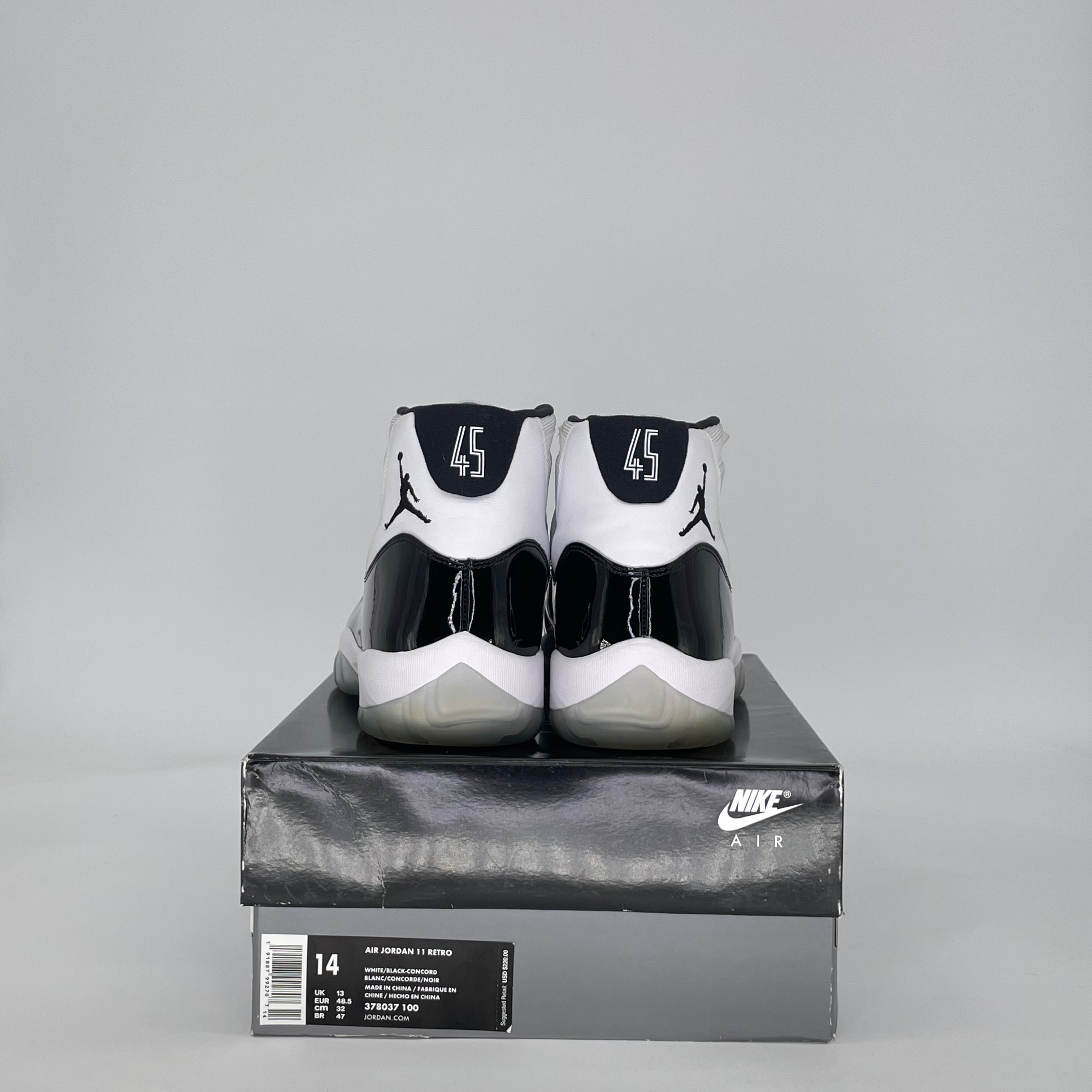 AIR JORDAN 11 CONCORD (2018) 378037-100 SIZE 14/15.5W
