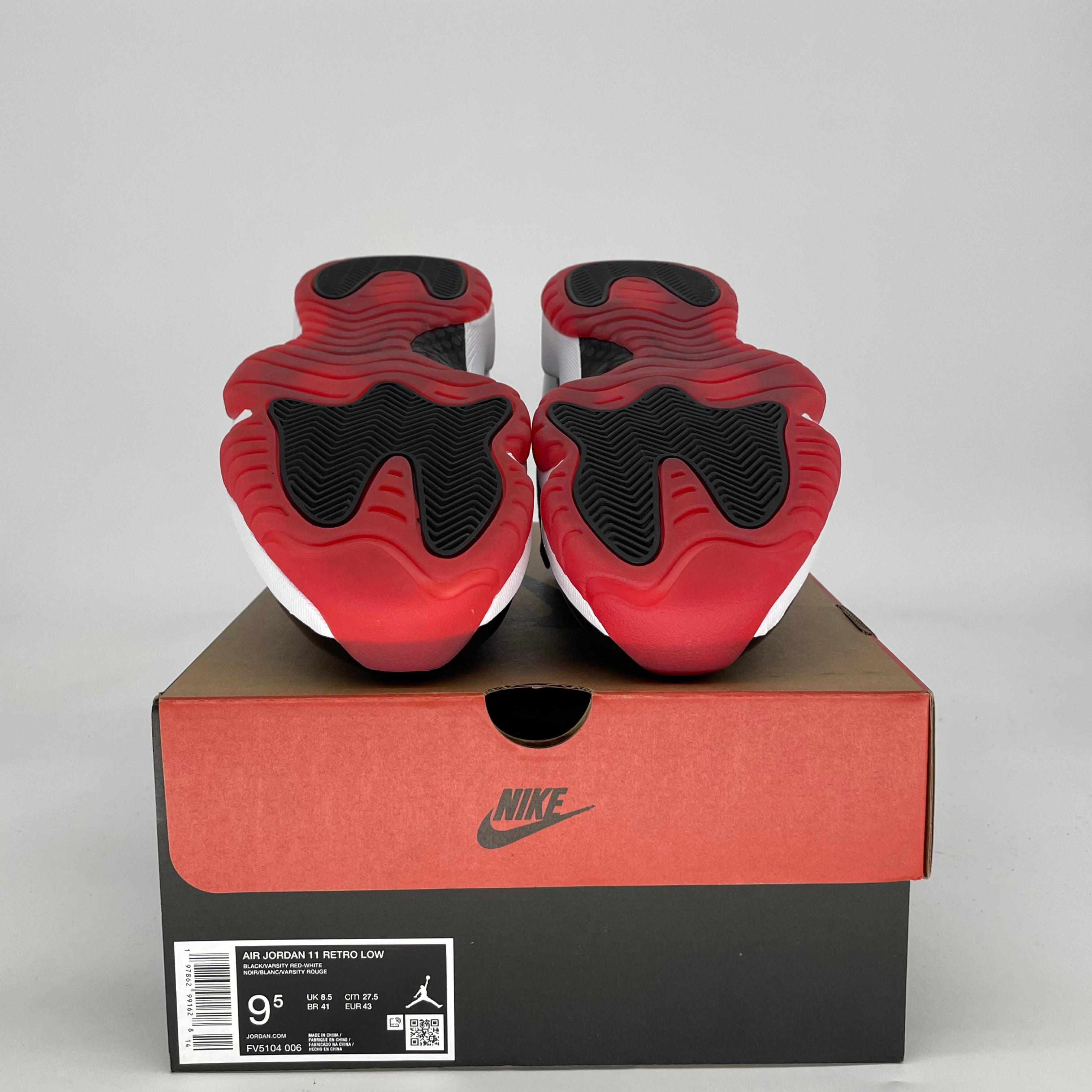 AIR JORDAN 11 LOW BRED FV5104-006 SIZE 9.5/11W