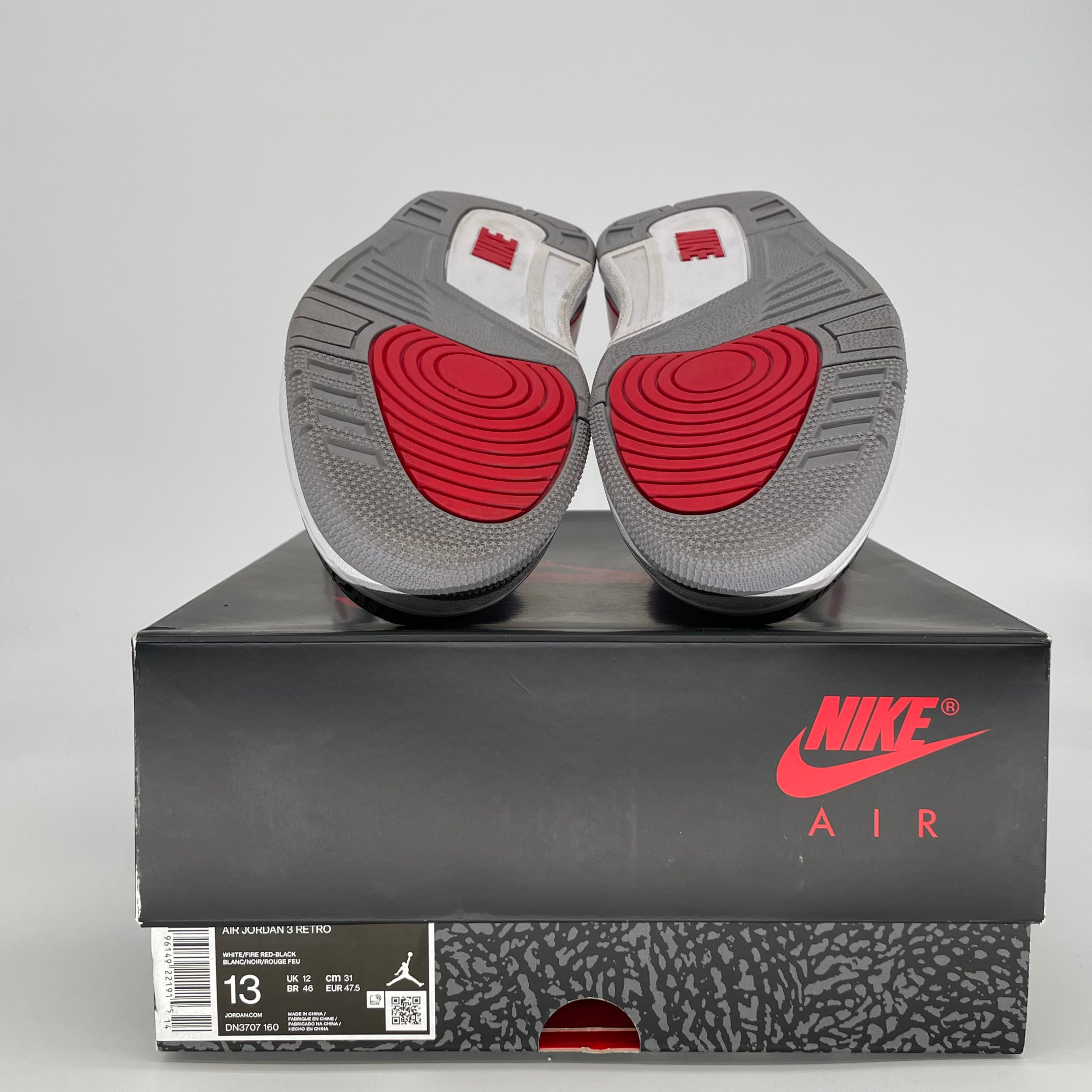 AIR JORDAN 3 FIRE RED DN3707-160 SIZE 13/14.5W