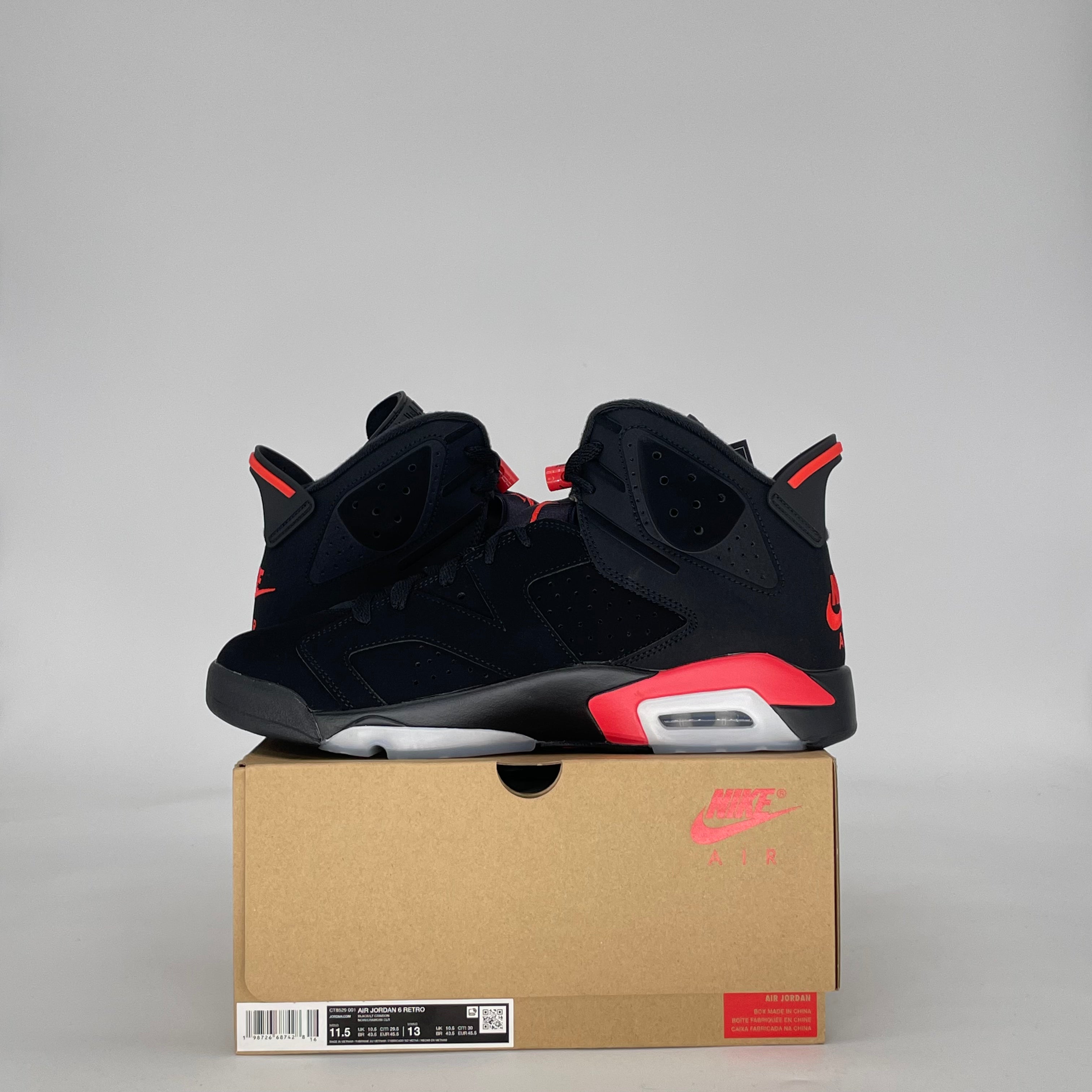 AIR JORDAN 6 INFRARED SALESMAN CT8529-001 SIZE 11.5/13W