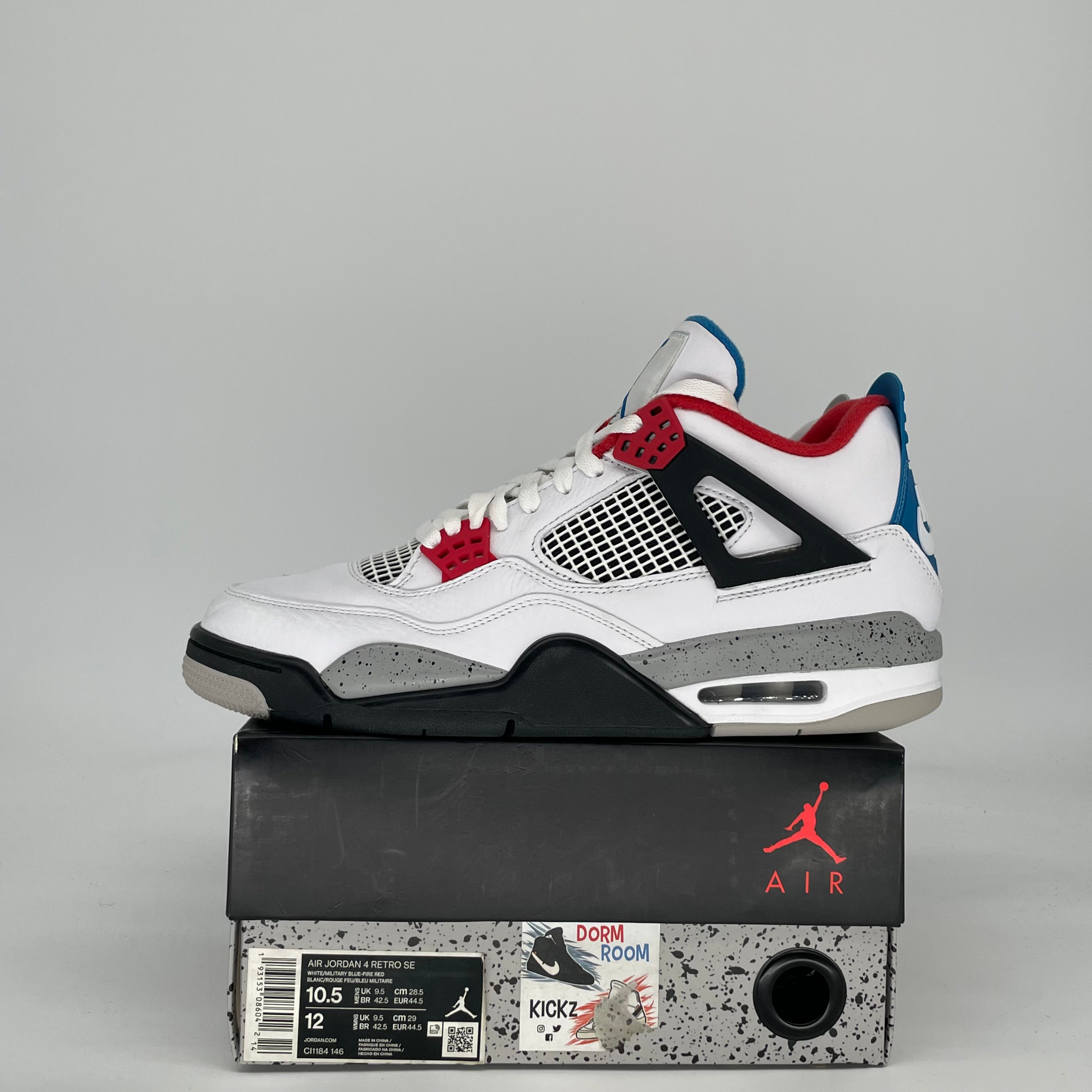 AIR JORDAN 4 WHAT THE CI1184-146 SIZE 10.5/12W