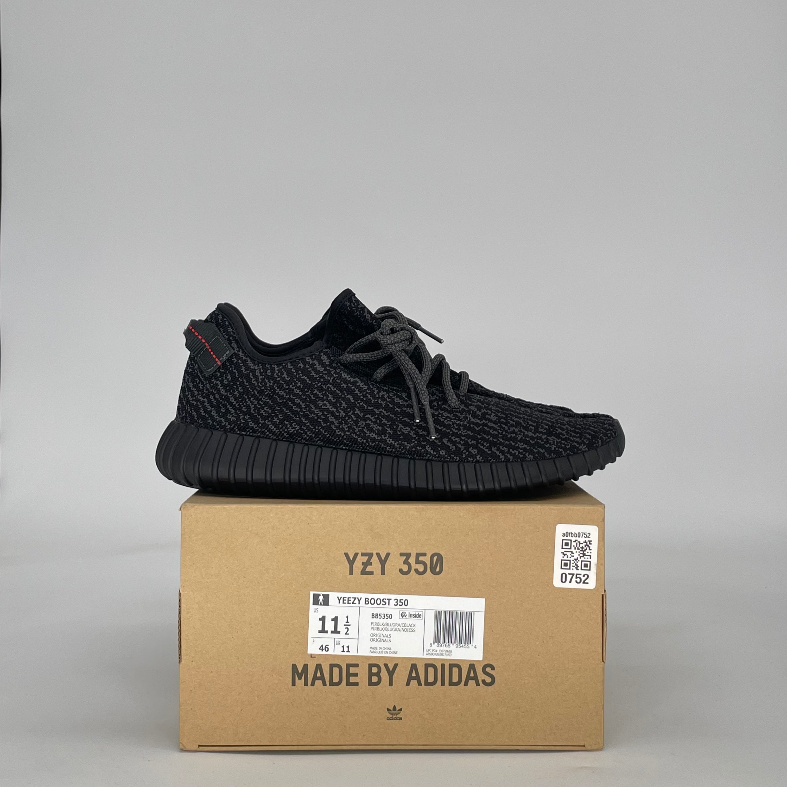 ADIDAS YEEZY BOOST 350 PIRATE BLACK BB5350 SIZE 11.5/13W