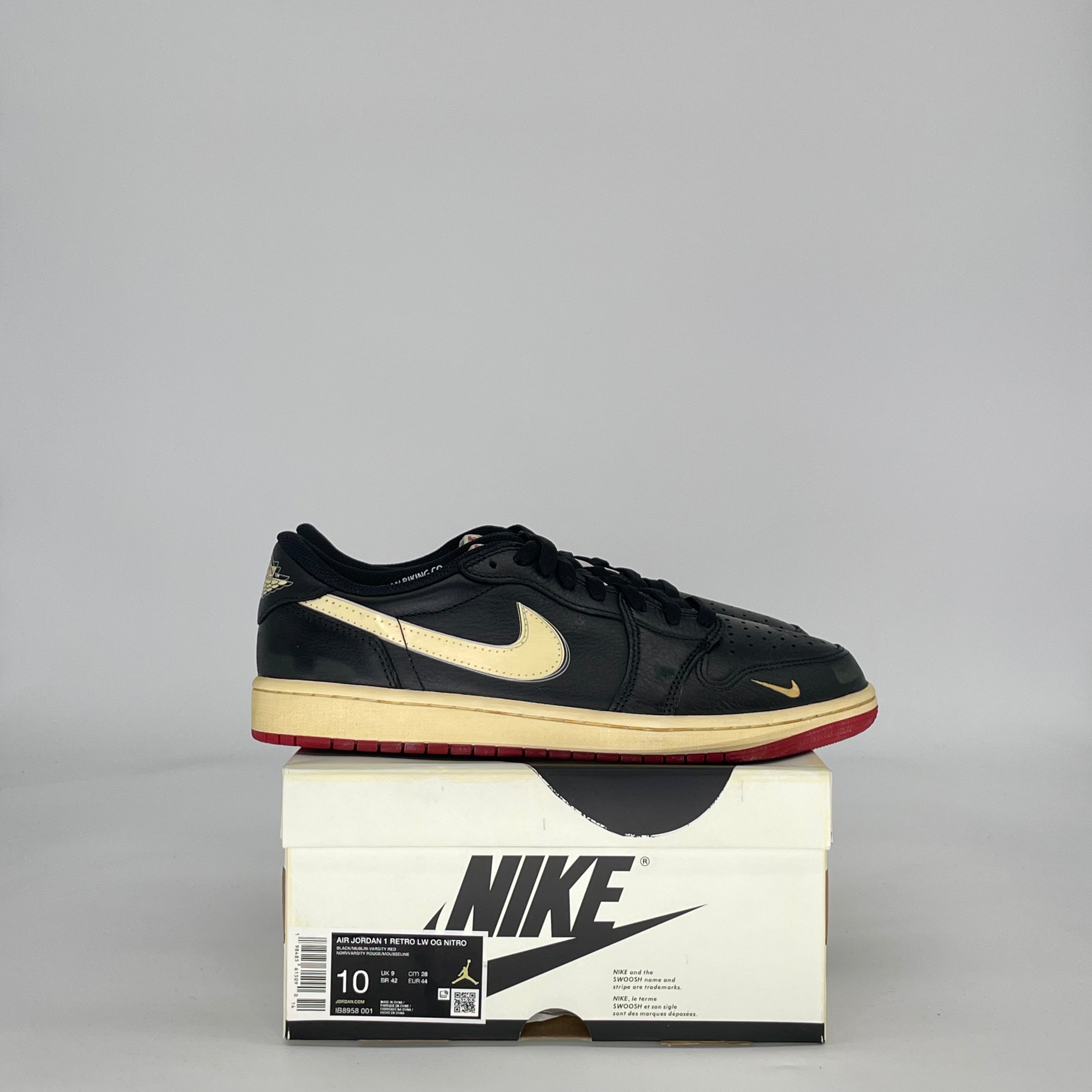 AIR JORDAN 1 LOW NIGEL SYLVESTER BETTER WITH TIME IB8958-001 SIZE 10/11.5W