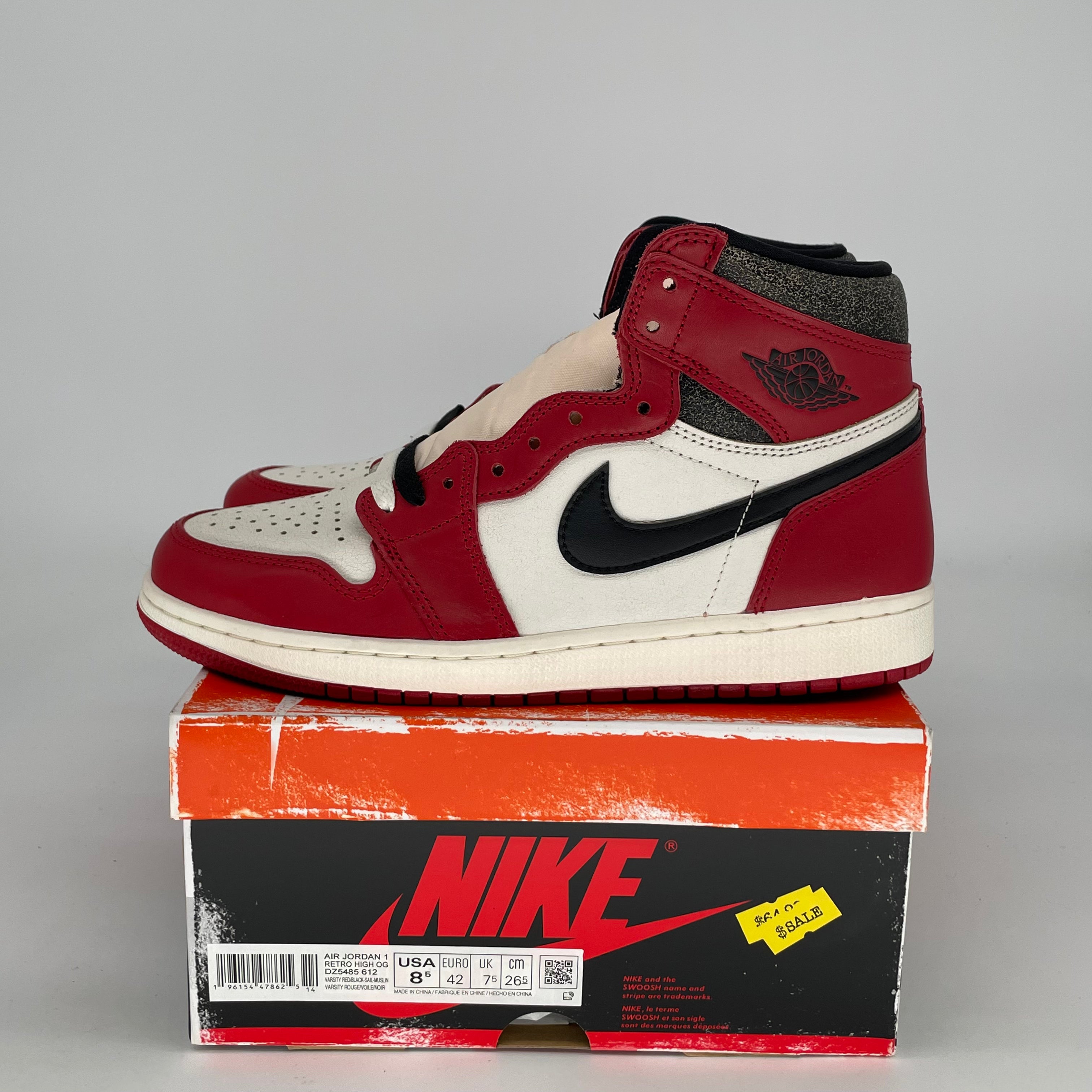 AIR JORDAN 1 LOST AND FOUND DZ5485-612 SIZE 8.5/10W