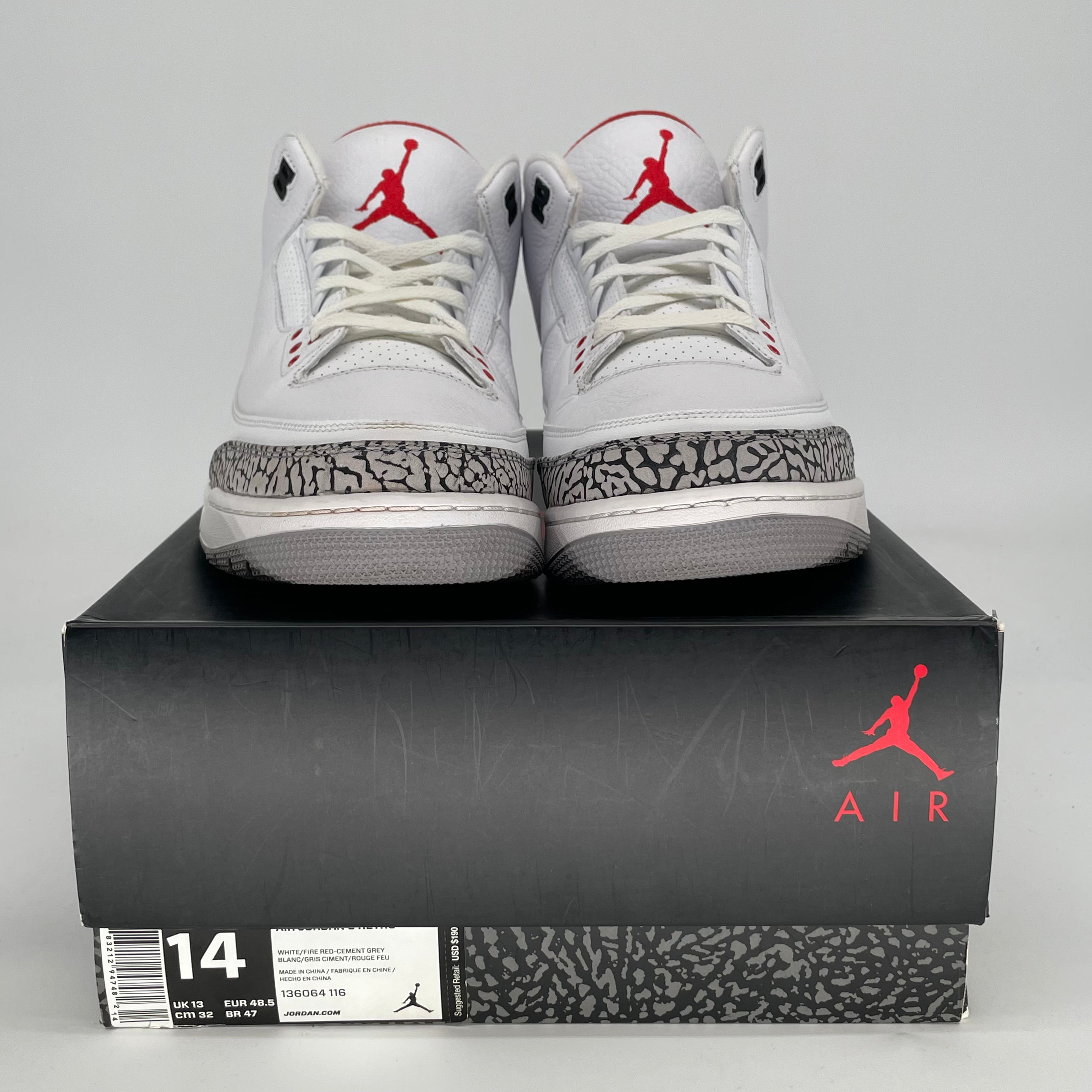 AIR JORDAN 3 HALL OF FAME 136064-116 SIZE 14/15.5W