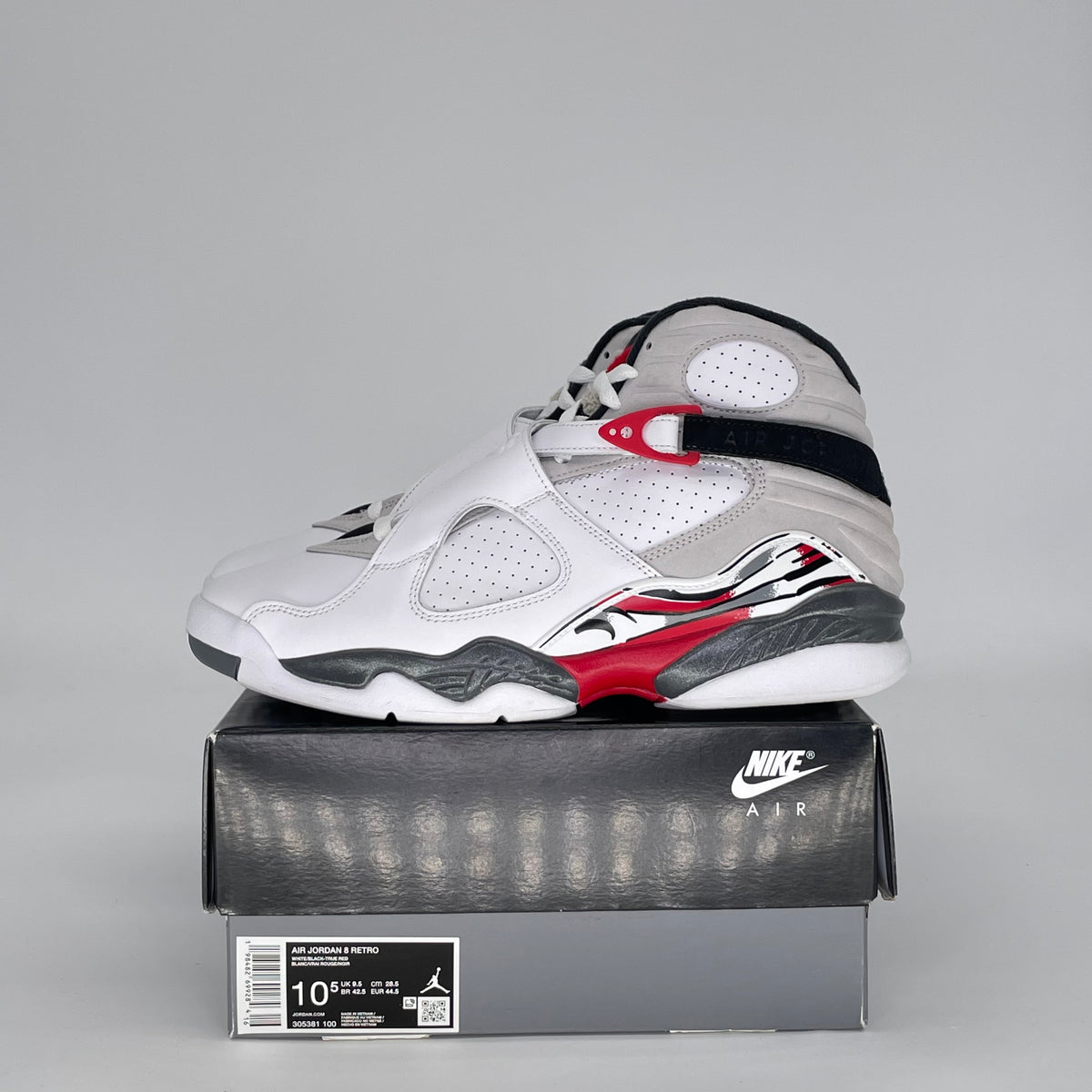 Jordan 8 Retro White True Red (2025)
