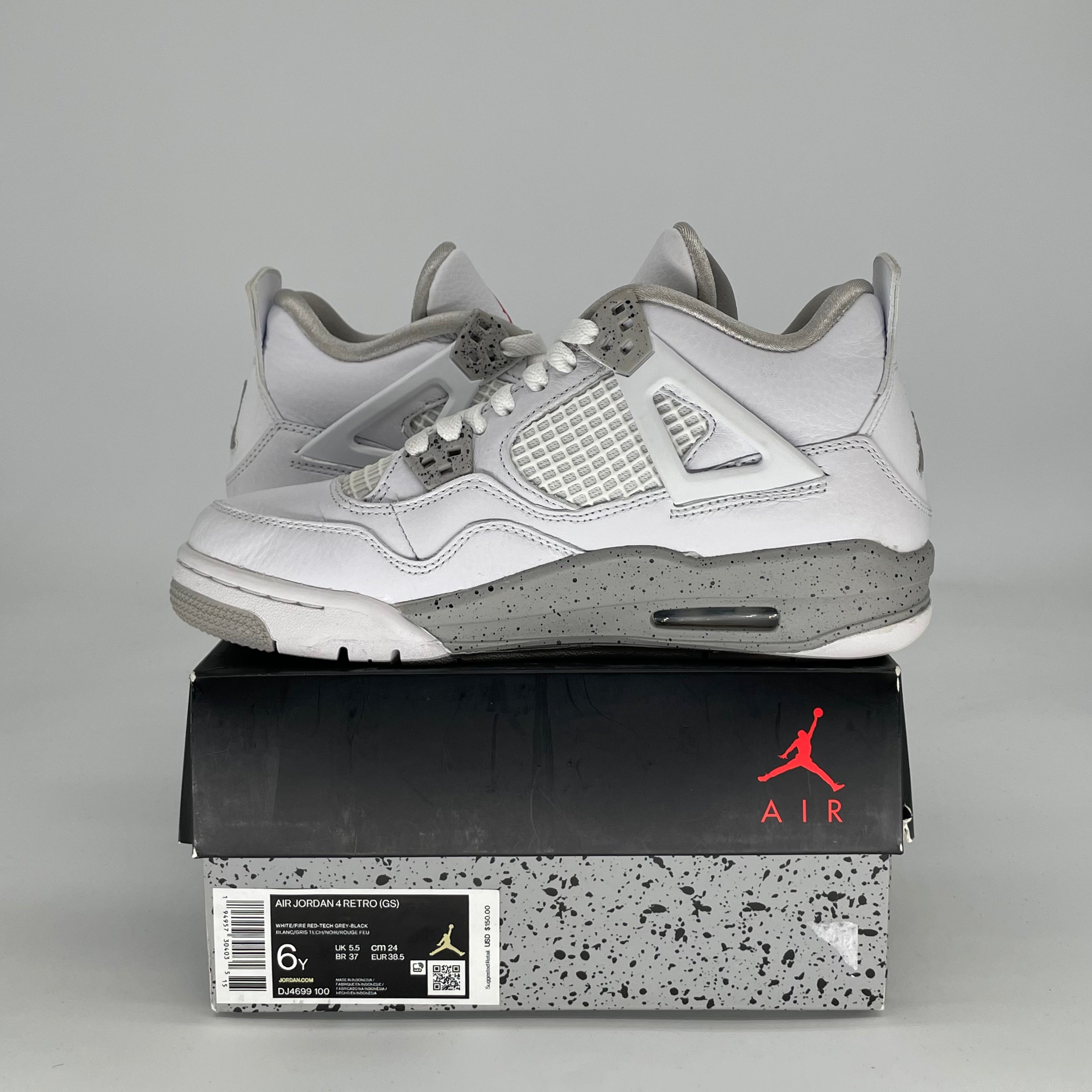 AIR JORDAN 4 WHITE OREO DJ4699-100 SIZE 6/7.5W