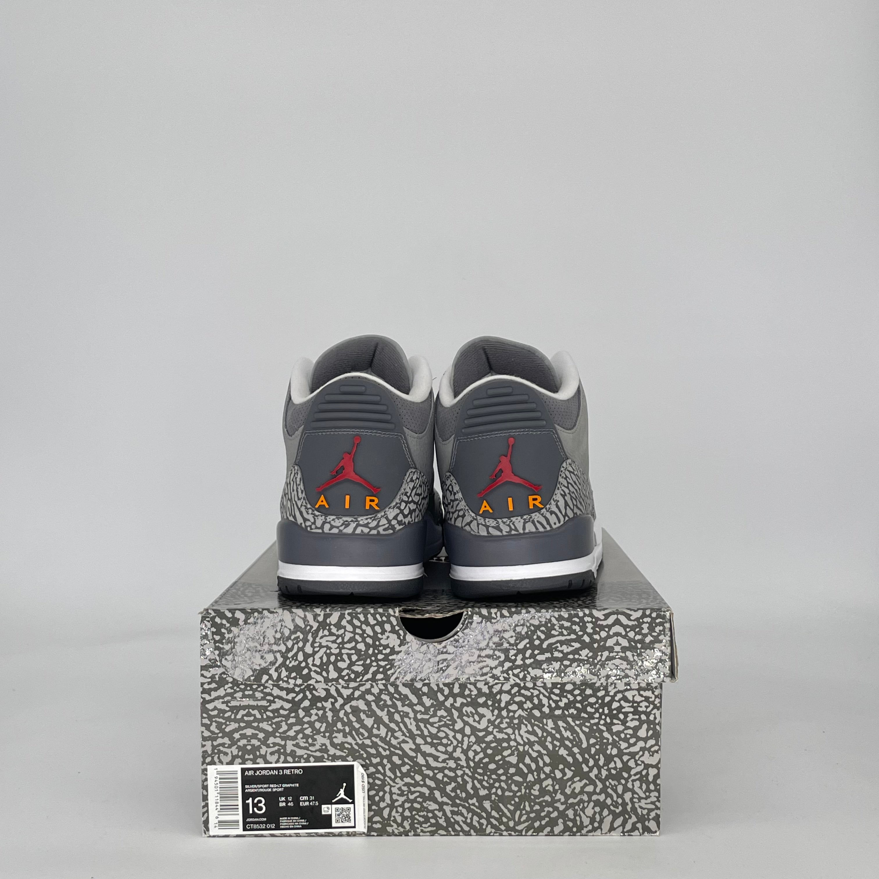 AIR JORDAN 3 COOL GREY (2021) CT8532-012 SIZE 13/14.5W