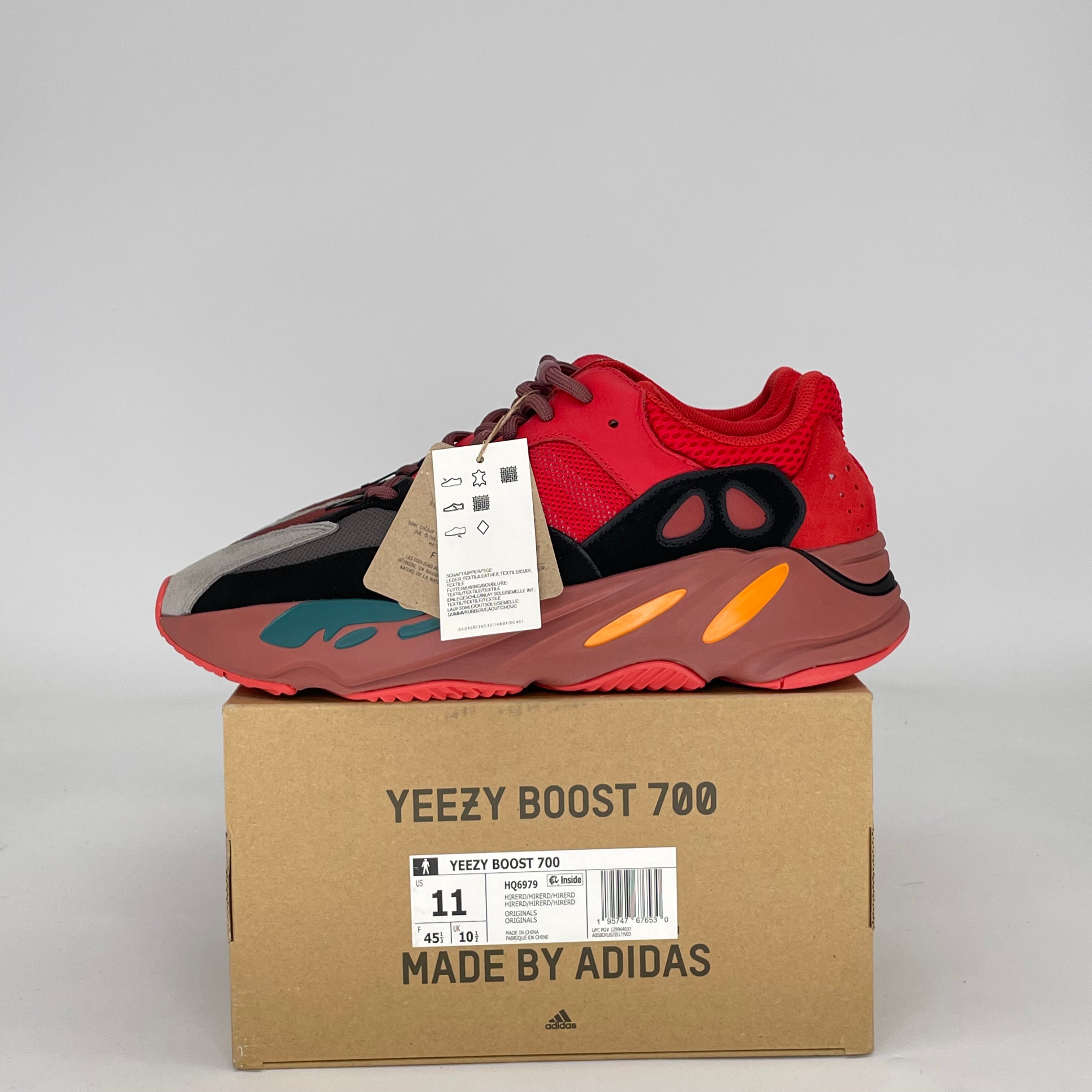 ADIDAS YEEZY 700 HI-RES RED HQ6979 SIZE 11/12.5W