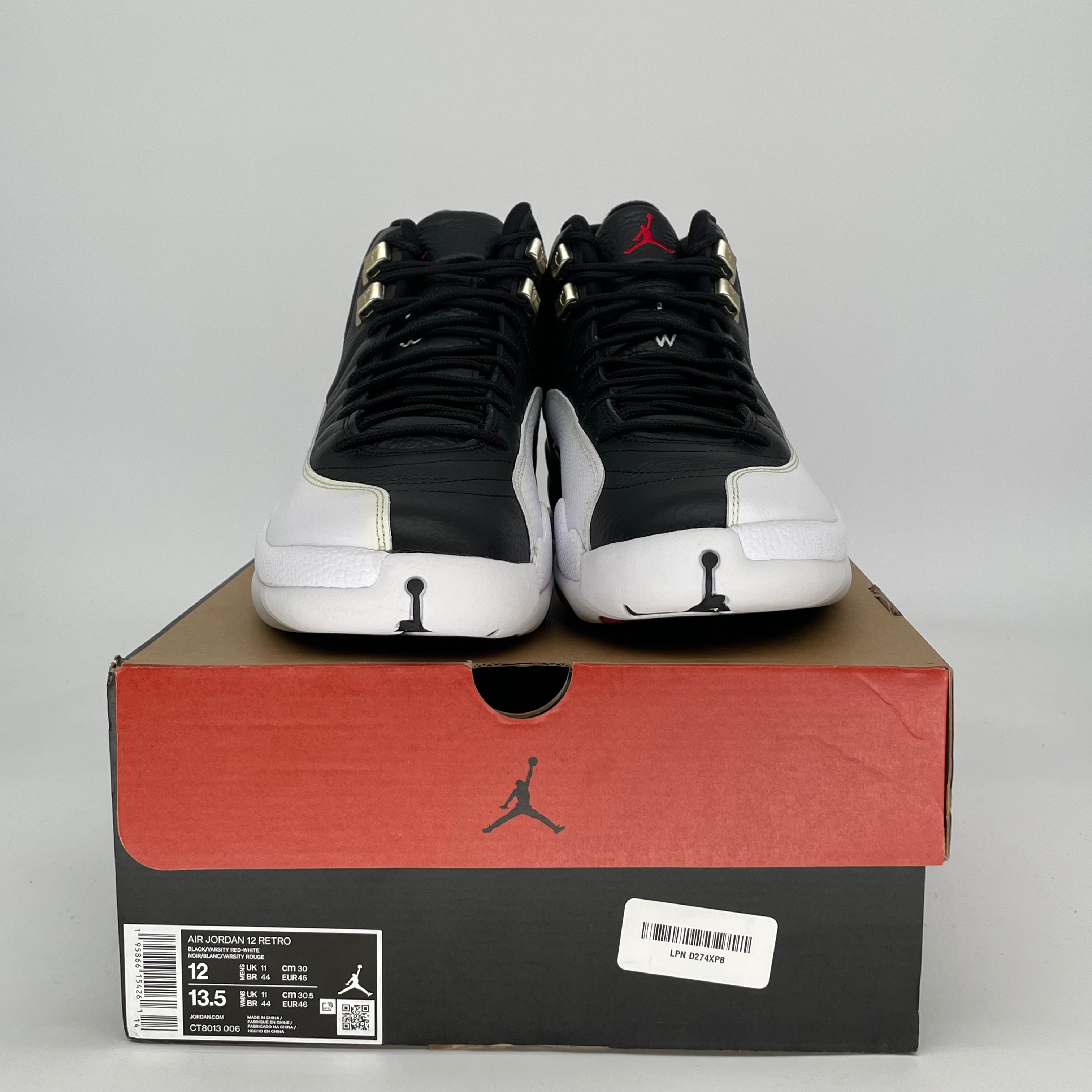 AIR JORDAN 12 PLAYOFFS CT8013-006 SIZE 12/13.5W