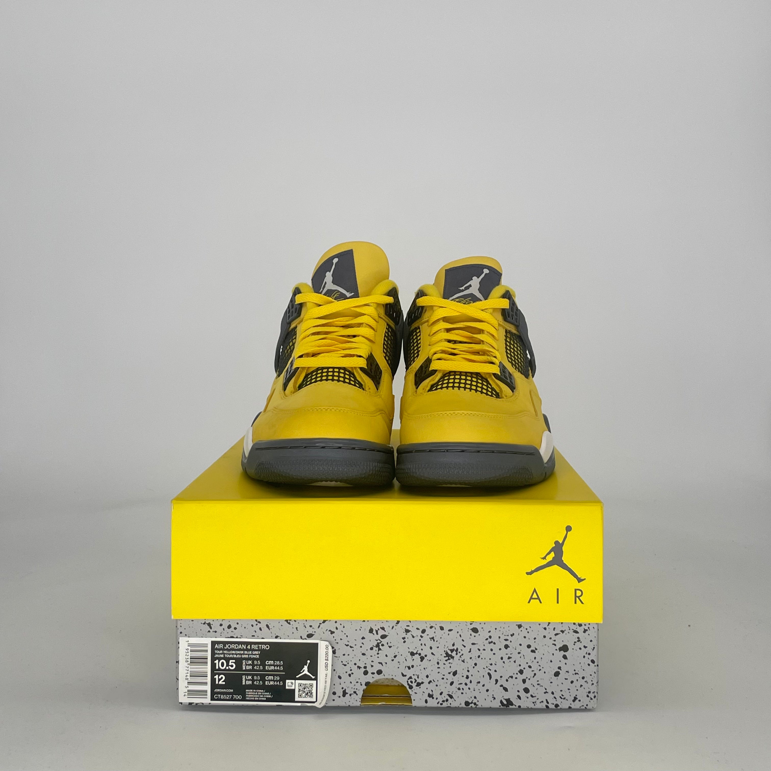 AIR JORDAN 4 LIGHTNING (2021) CT8527-700 SIZE 10.5/12W