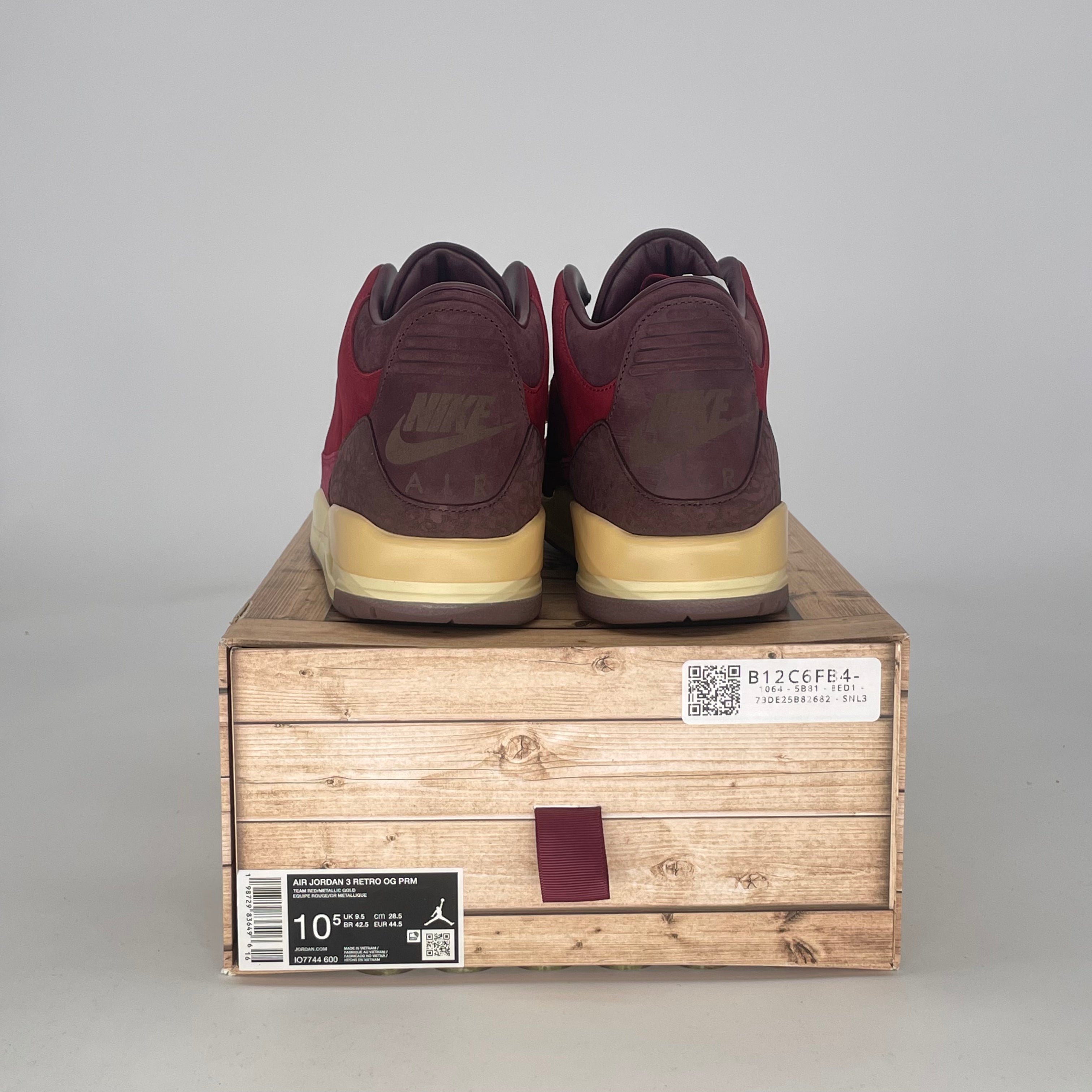 AIR JORDAN 3 BIN23 IO7744-600 SIZE 10.5/12W