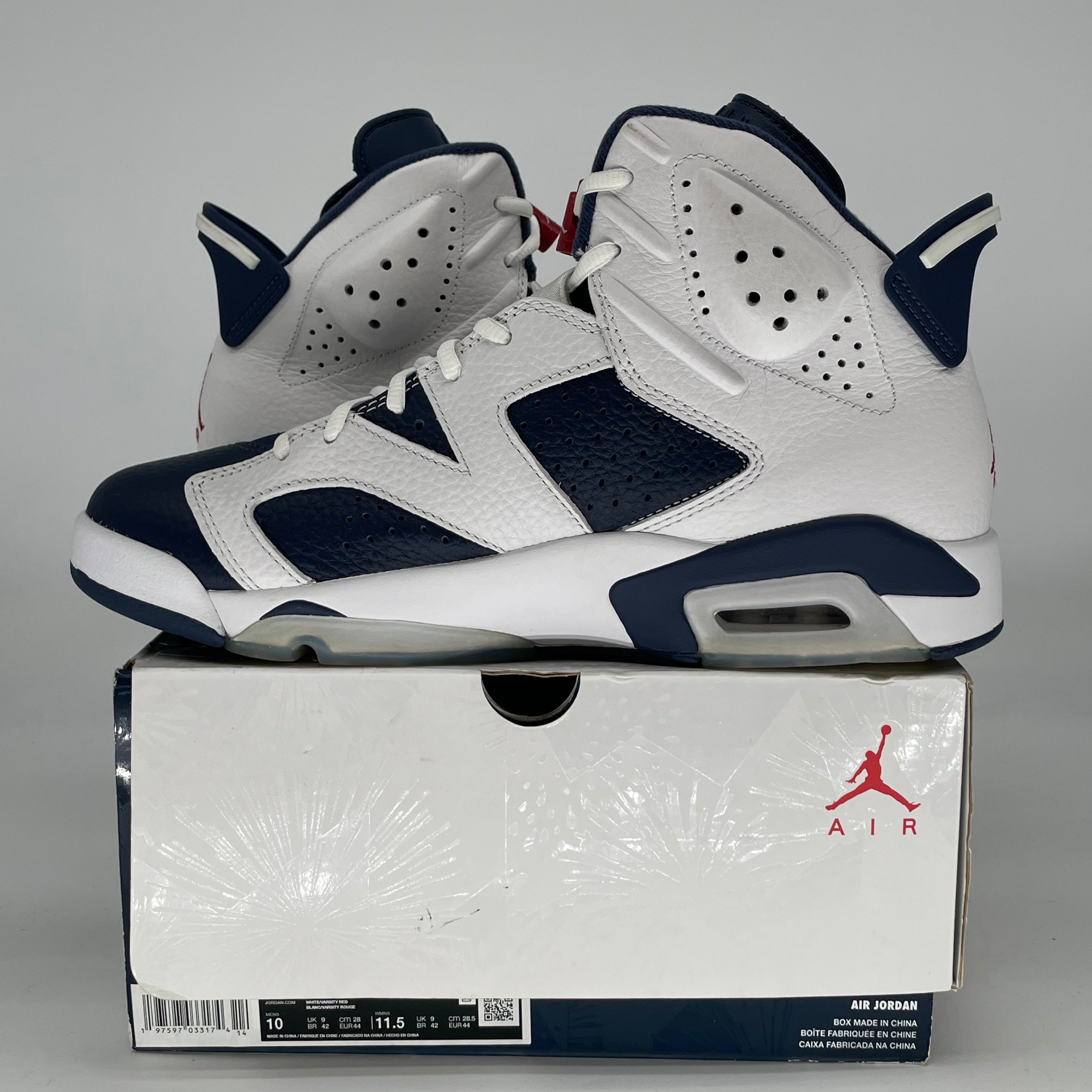AIR JORDAN 6 OLYMPIC CT8529-164 SIZE 10/11.5W
