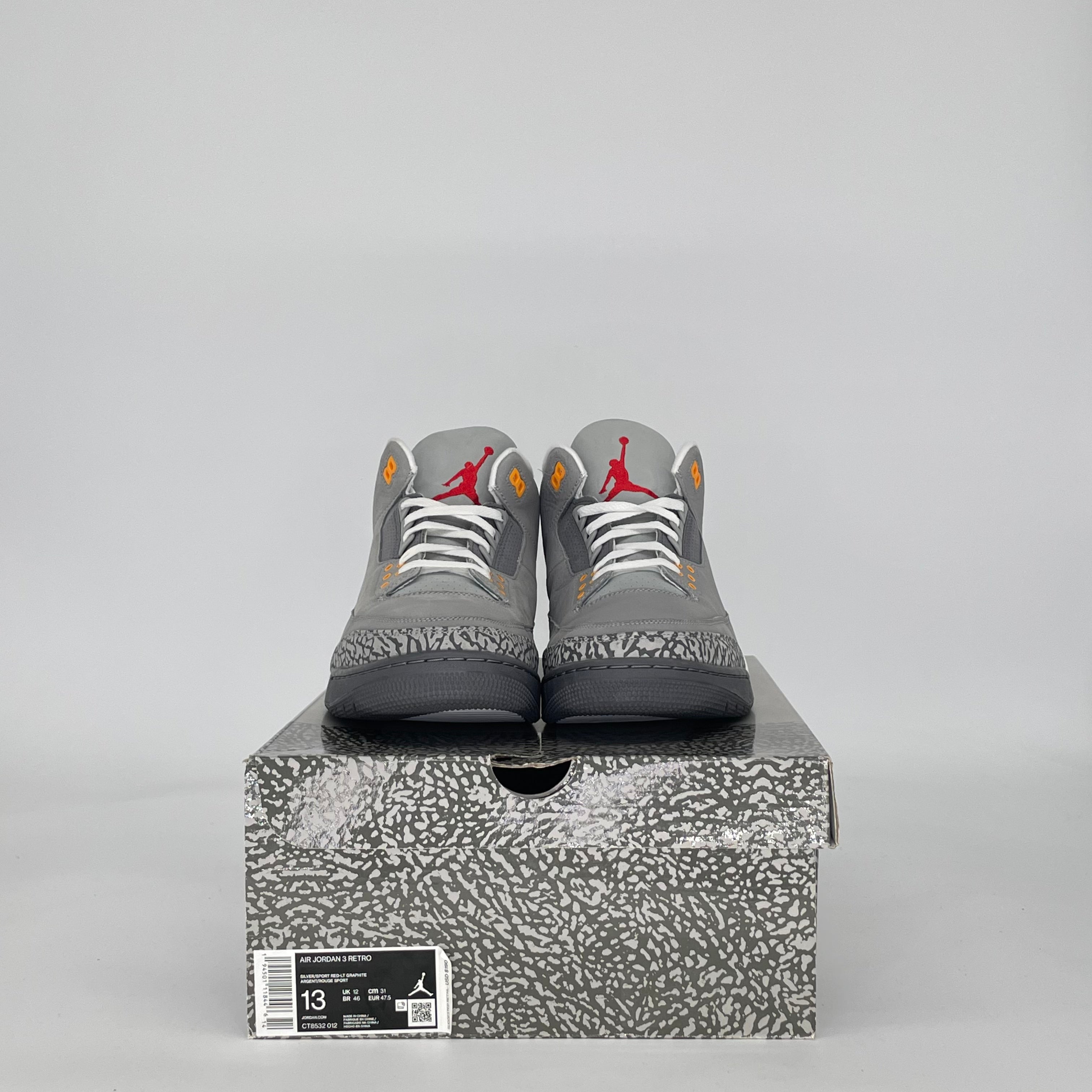 AIR JORDAN 3 COOL GREY (2021) CT8532-012 SIZE 13/14.5W