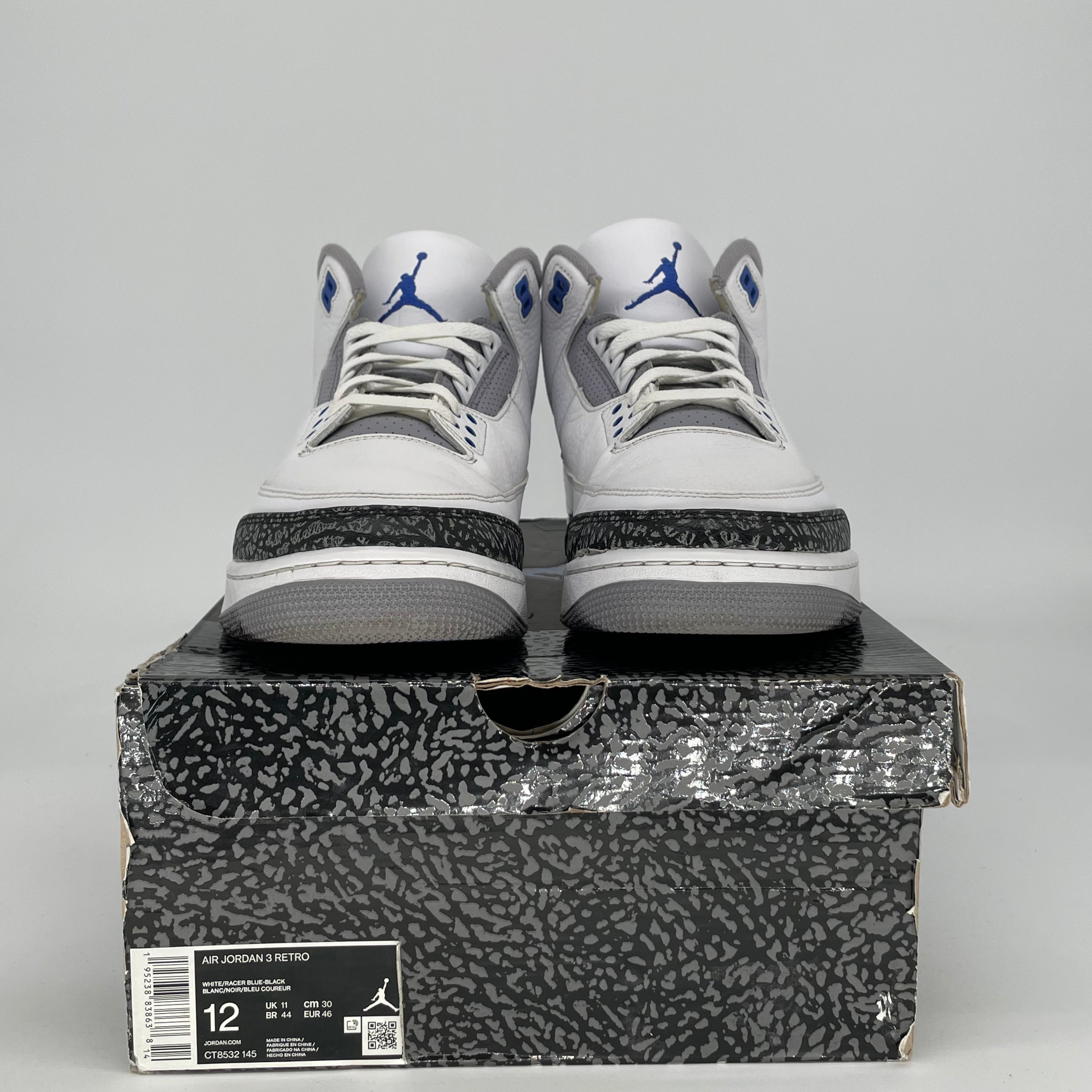 AIR JORDAN 3 RACER BLUE CT8532-145 SIZE 12/13.5W