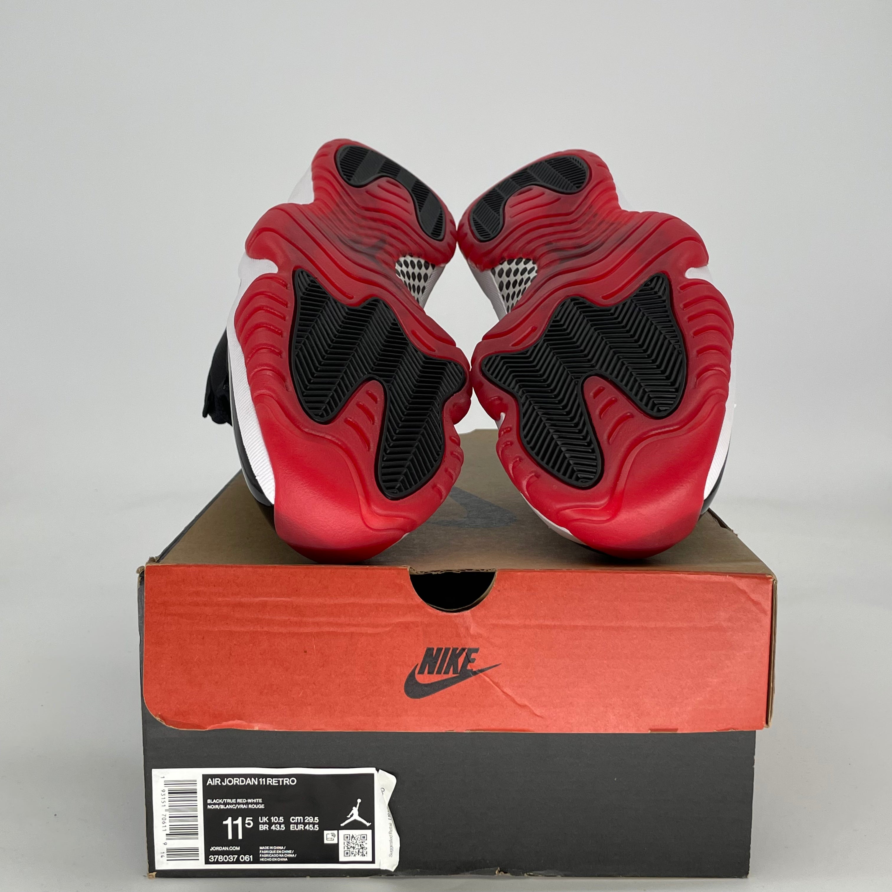 AIR JORDAN 11 PLAYOFFS BRED 378037-061 SIZE 11.5/13W