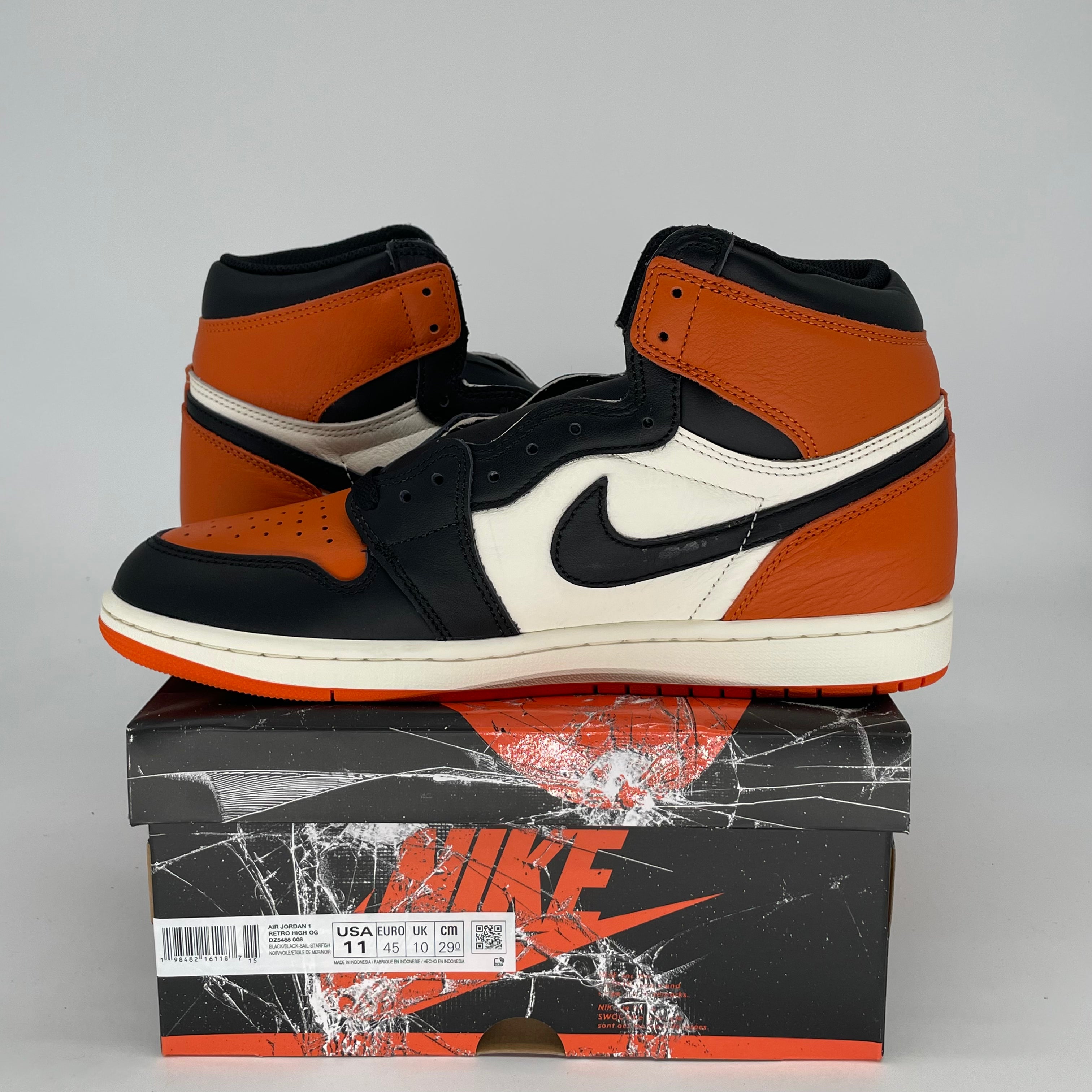 AIR JORDAN 1 SHATTERED BACKBOARD 2025 DZ5485-008 SIZE 11/12.5W