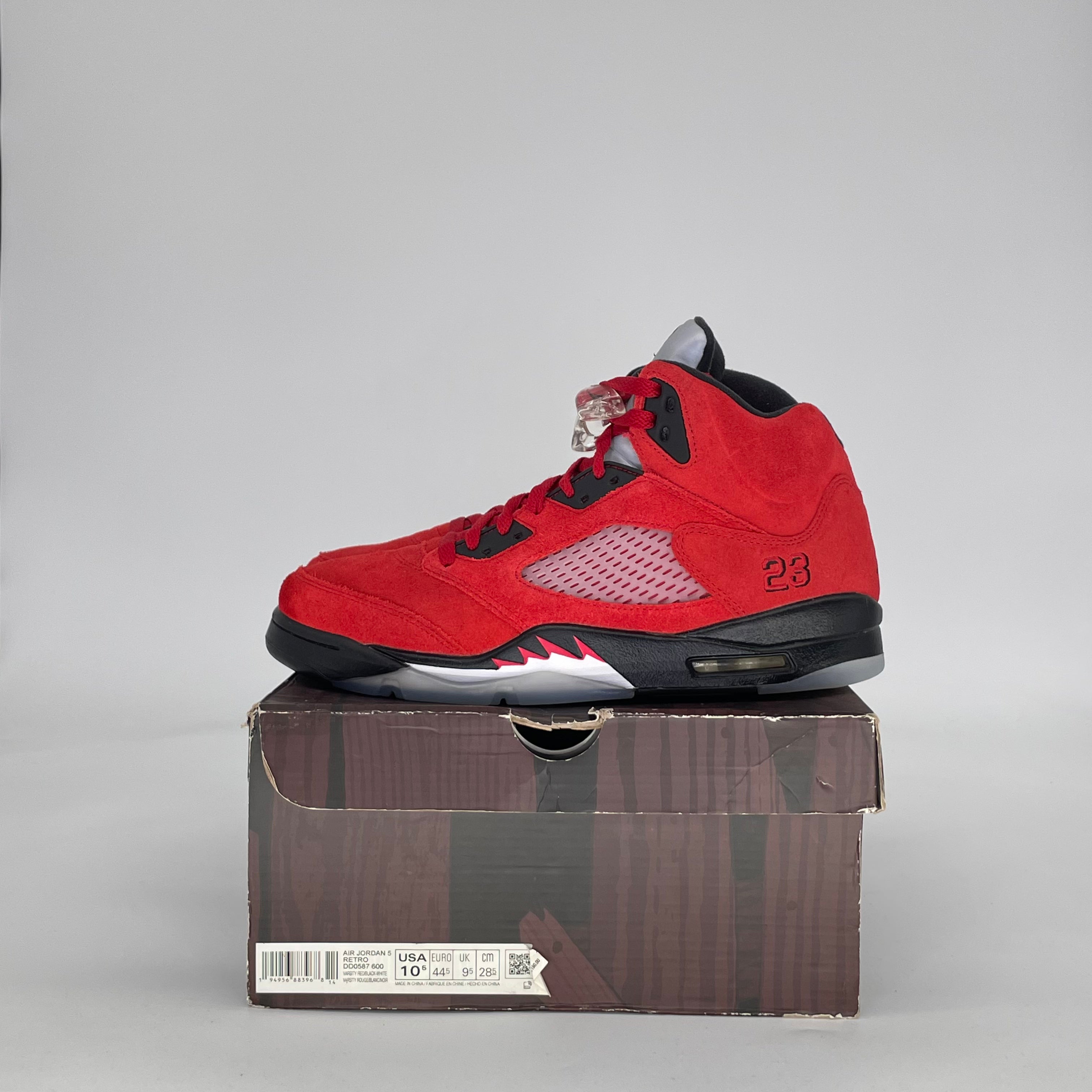 AIR JORDAN 5 RAGING BULL RED (2021) DD0587-600 SIZE 10.5/12W