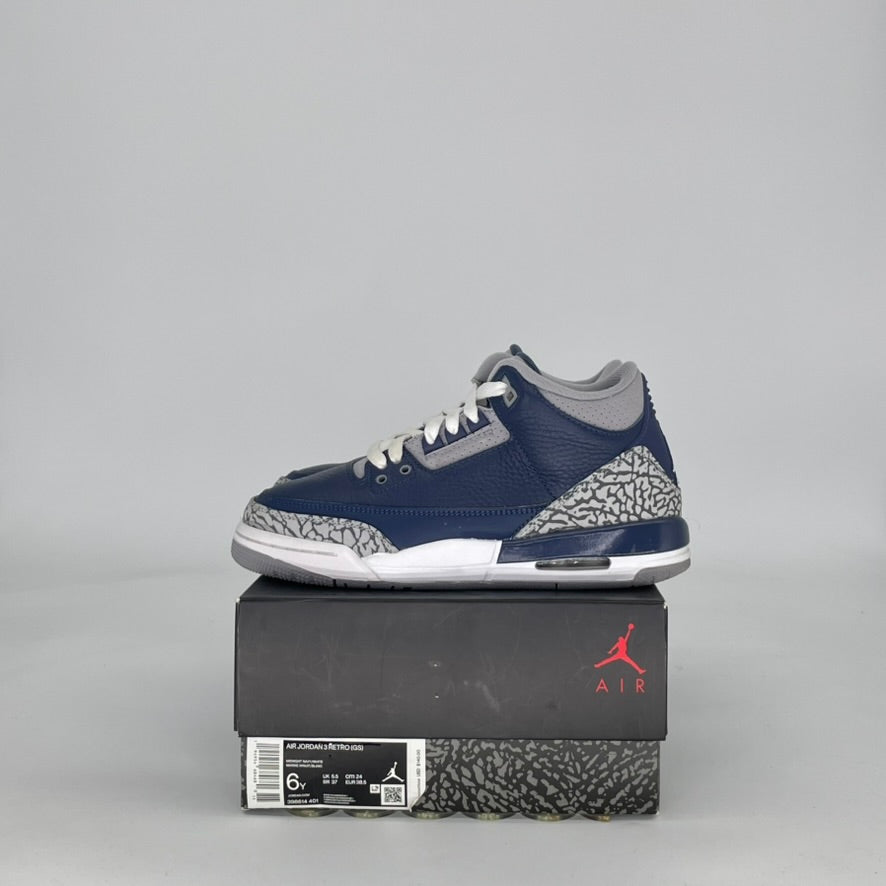 AIR JORDAN 3 GEORGETOWN (2021) 398614-401 SIZE 6/7.5W GS