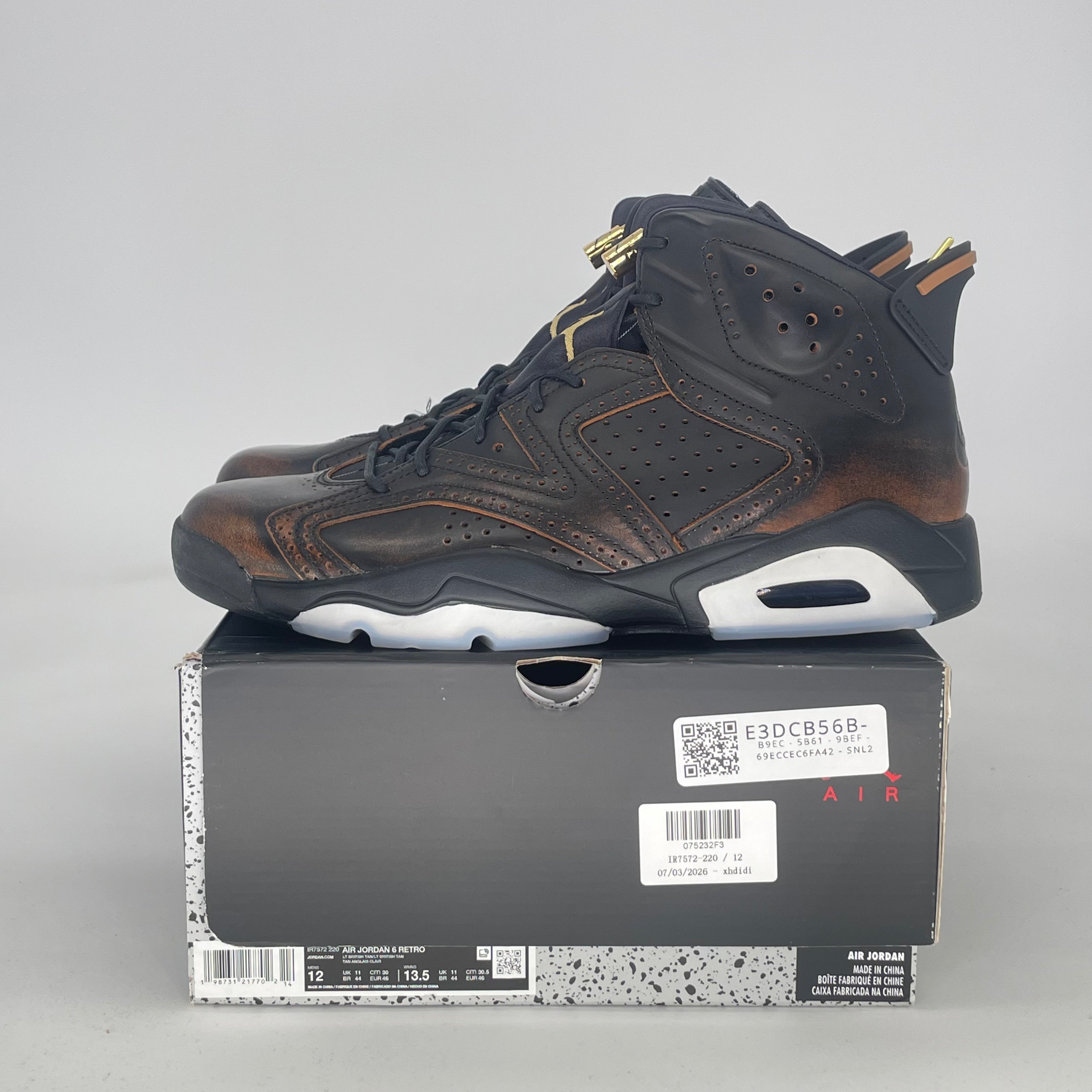AIR JORDAN 6 XUANWU IR7572-220 SIZE 12/13.5W