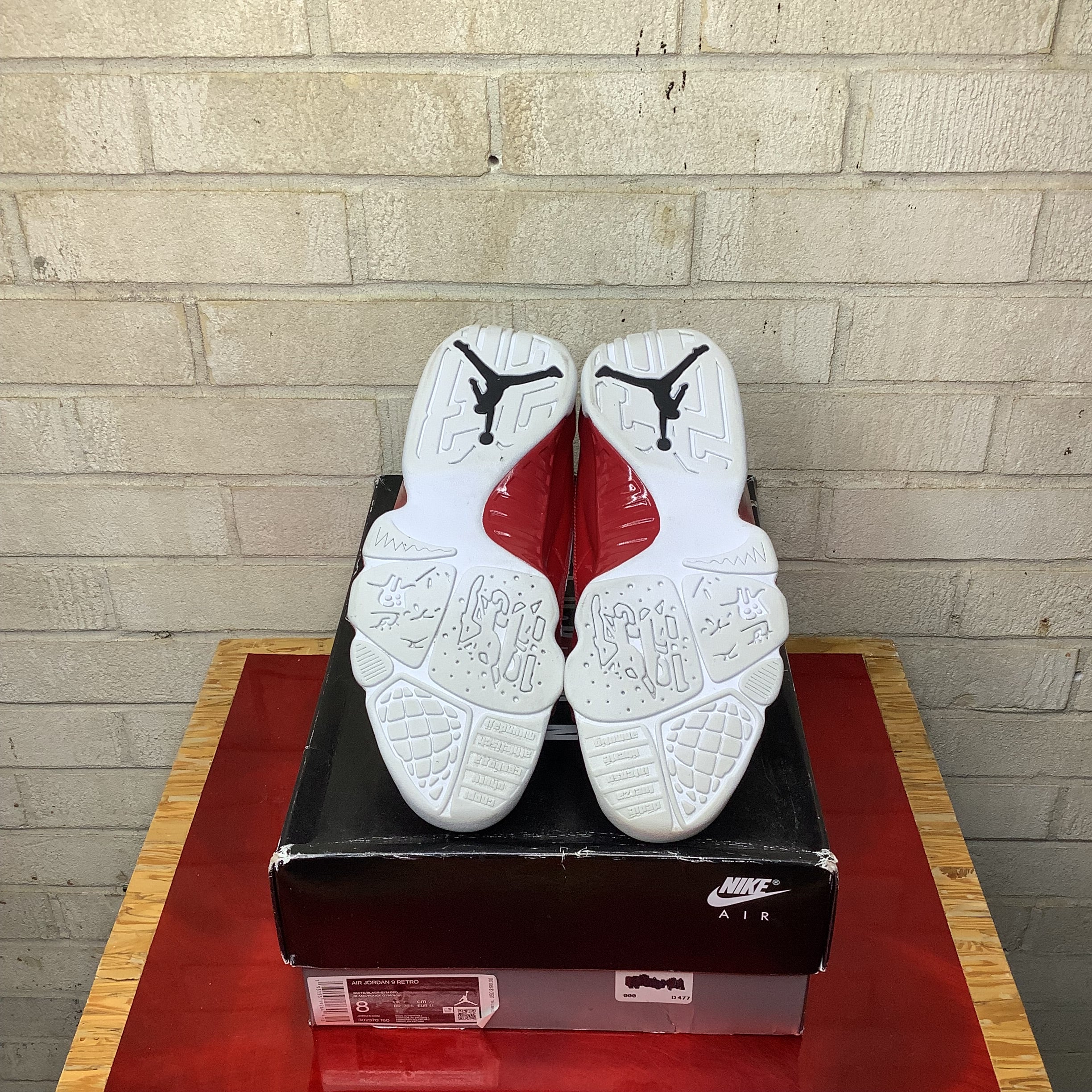 AIR JORDAN 9 GYM RED SIZE 8/9.5W 302370-160