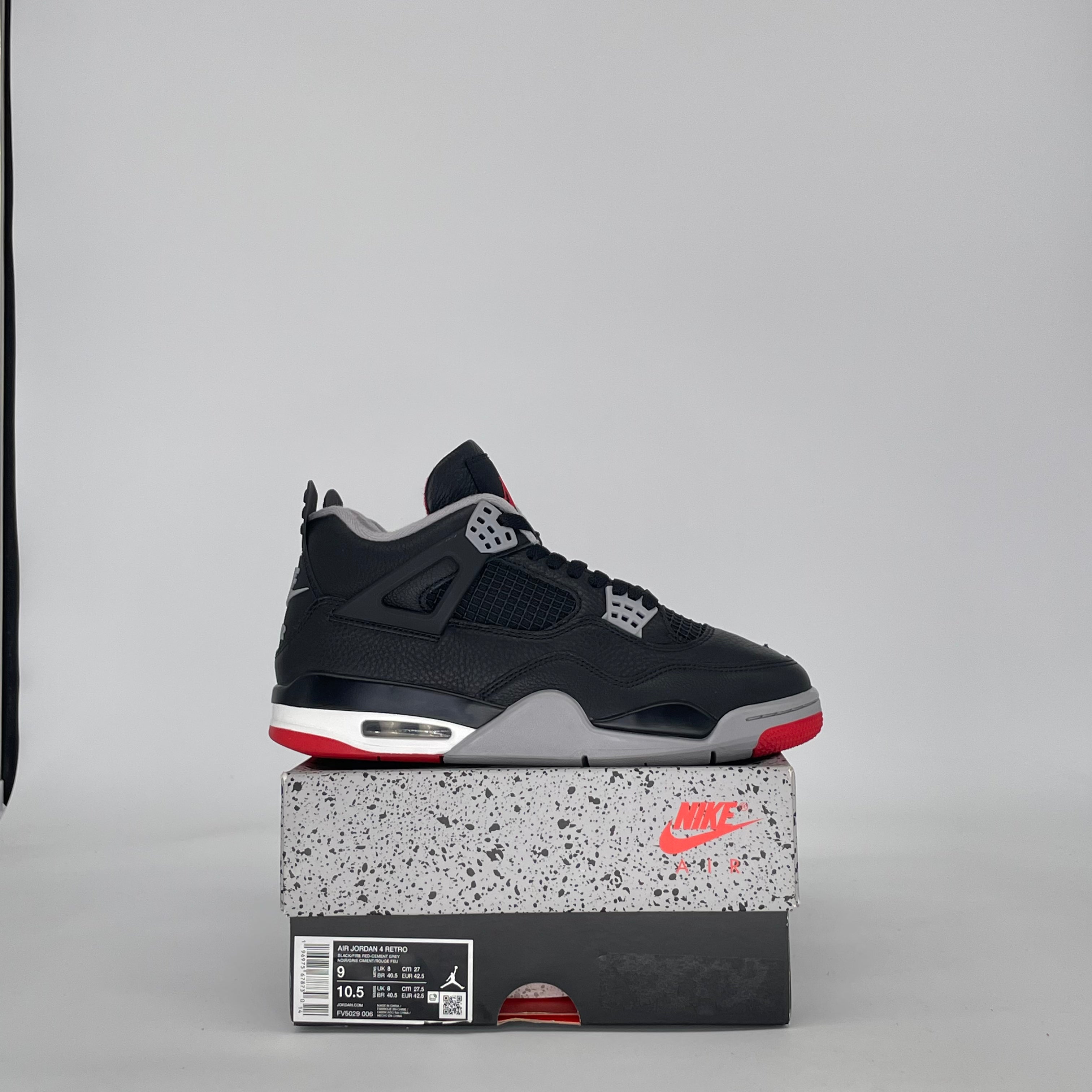 AIR JORDAN 4 BRED REIMAGINED FV5029-006 SIZE 9/10.5W