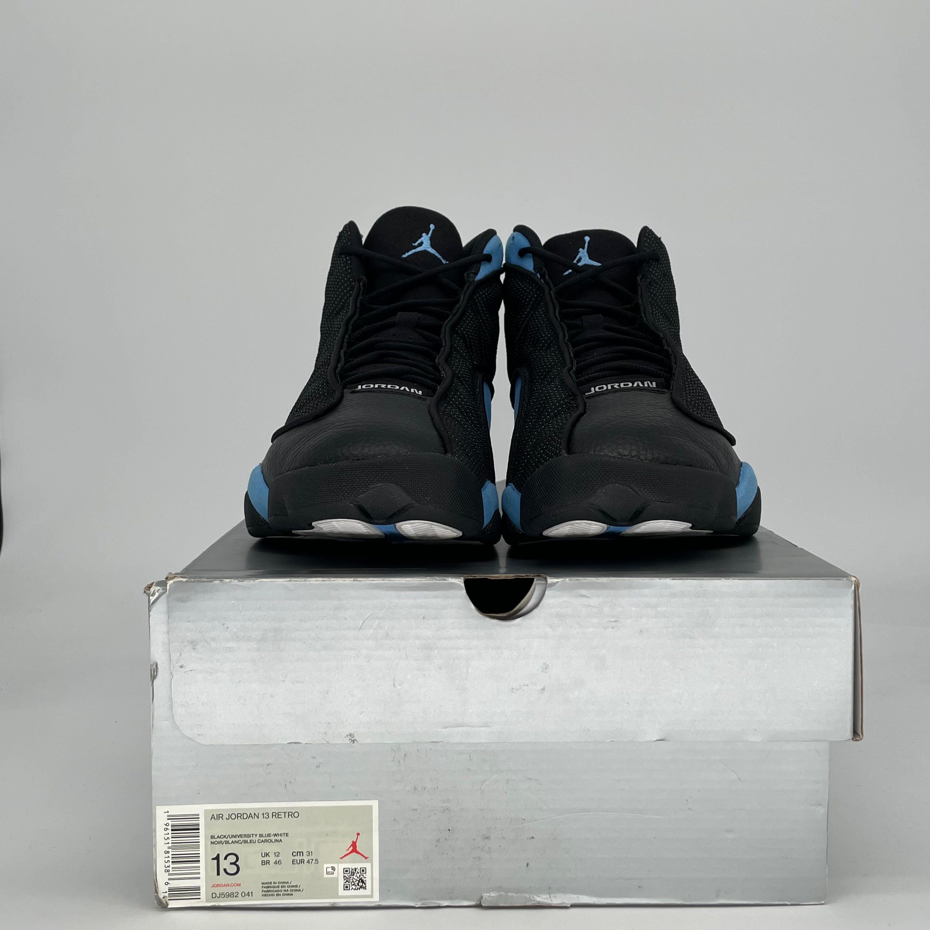 AIR JORDAN 13 BLACK UNIVERSITY BLUE DJ5982-041 SIZE 13/14.5W