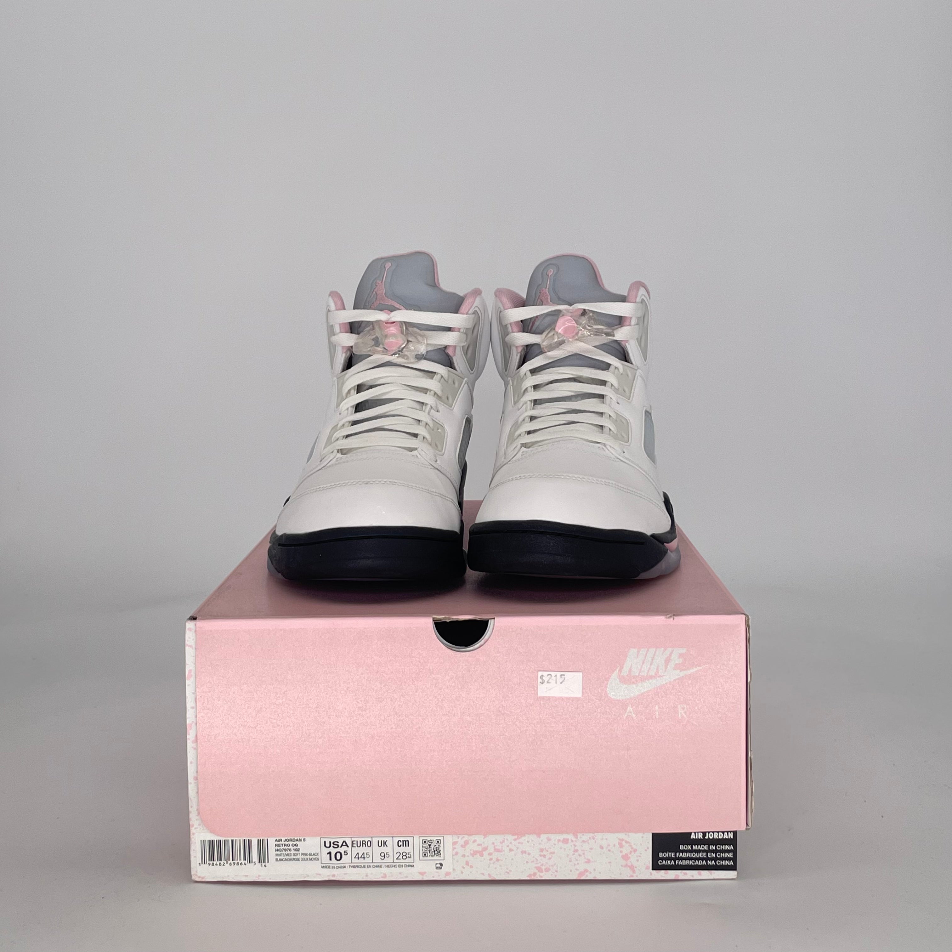 AIR JORDAN 5 MEDIUM SOFT PINK HQ7978-102 SIZE 10.5/12W