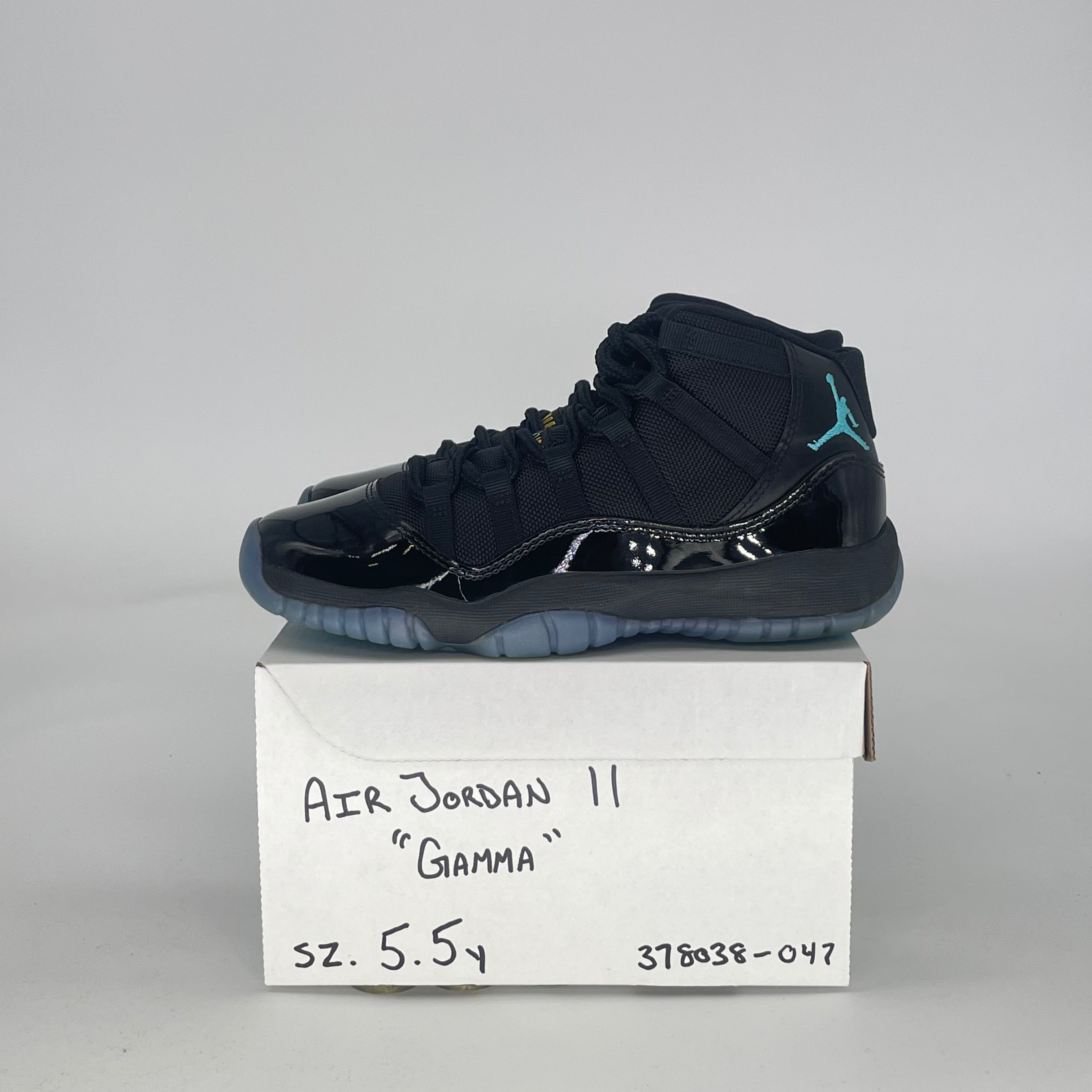 AIR JORDAN 11 GAMMA BLUE 378038-047 SIZE 5.5/7W GS