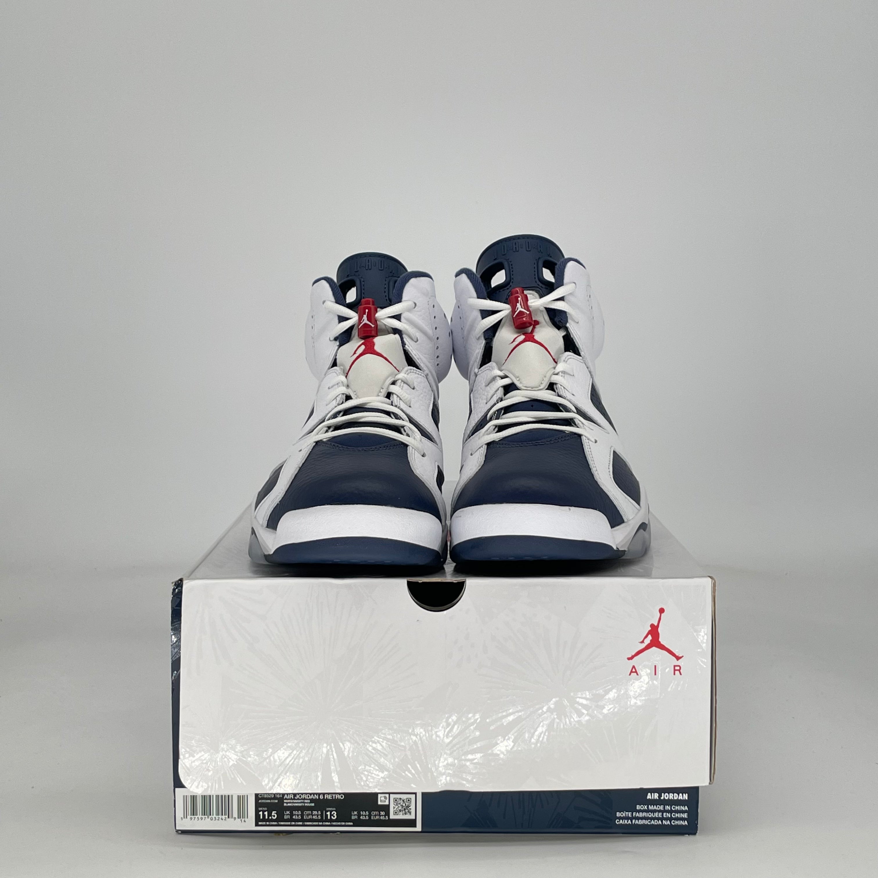 AIR JORDAN 6 OLYMPIC (2024) CT8529-164 SIZE 11.5/13W